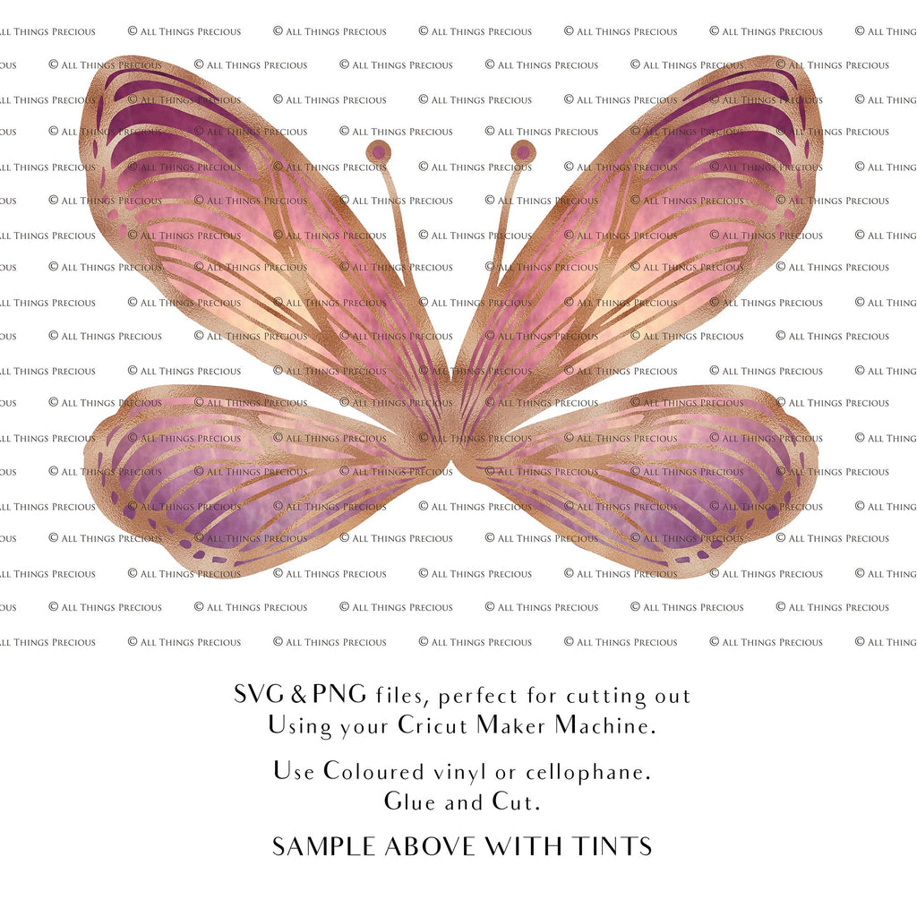 SVG, PNG Clipart, Fairy Wings, for Cricut and Silhouette Machine. Cut out and make your own real fairy wings. For Costumes, Halloween, Cosplay Wings, Adult Wings, Child size wings. Use them for Wedding invitations, sublimation print  or decorations.