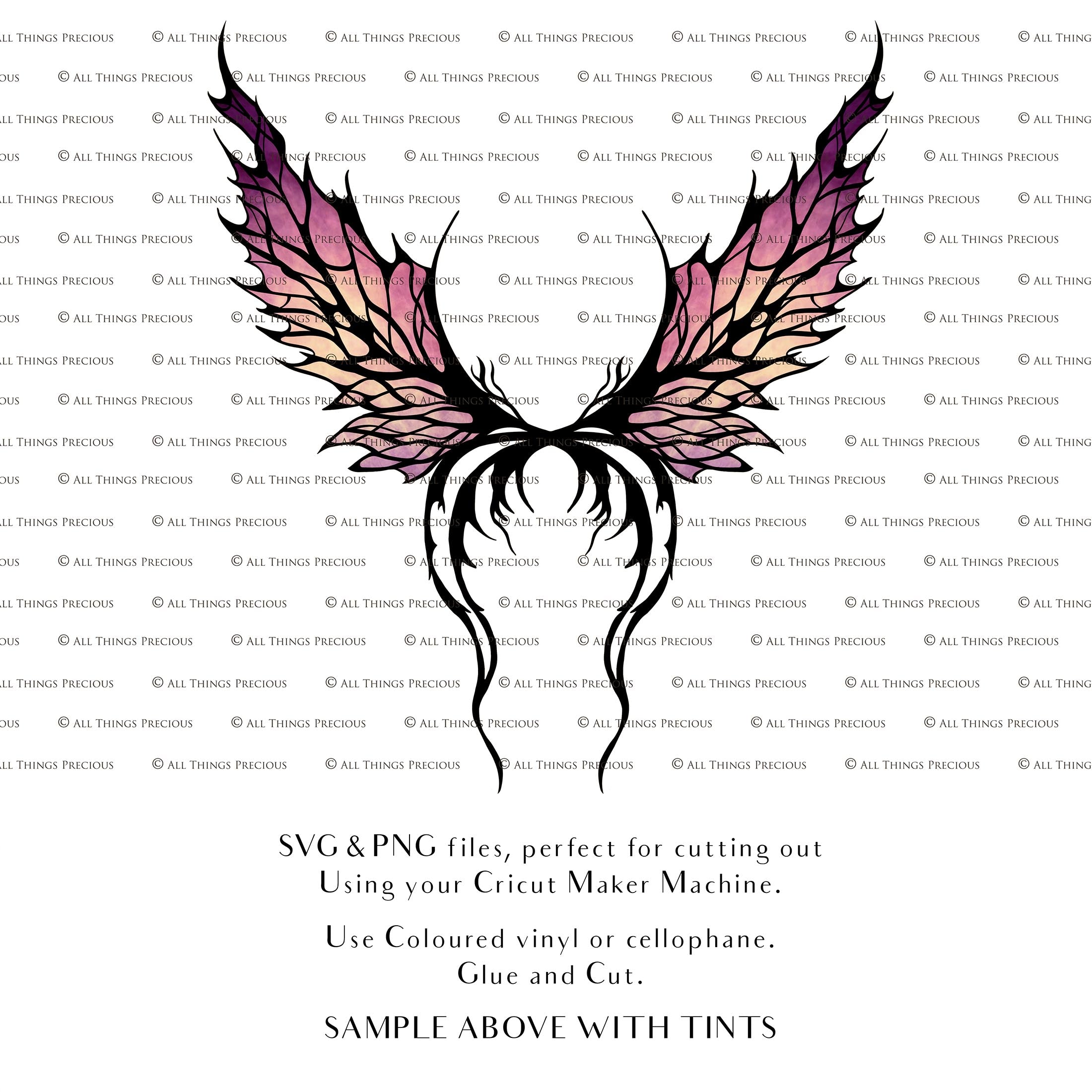 SVG, PNG Clipart, Fairy Wings, for Cricut and Silhouette Machine. Cut out and make your own real fairy wings. For Costumes, Halloween, Cosplay Wings, Adult Wings, Child size wings. Use them for Wedding invitations, sublimation print  or decorations.