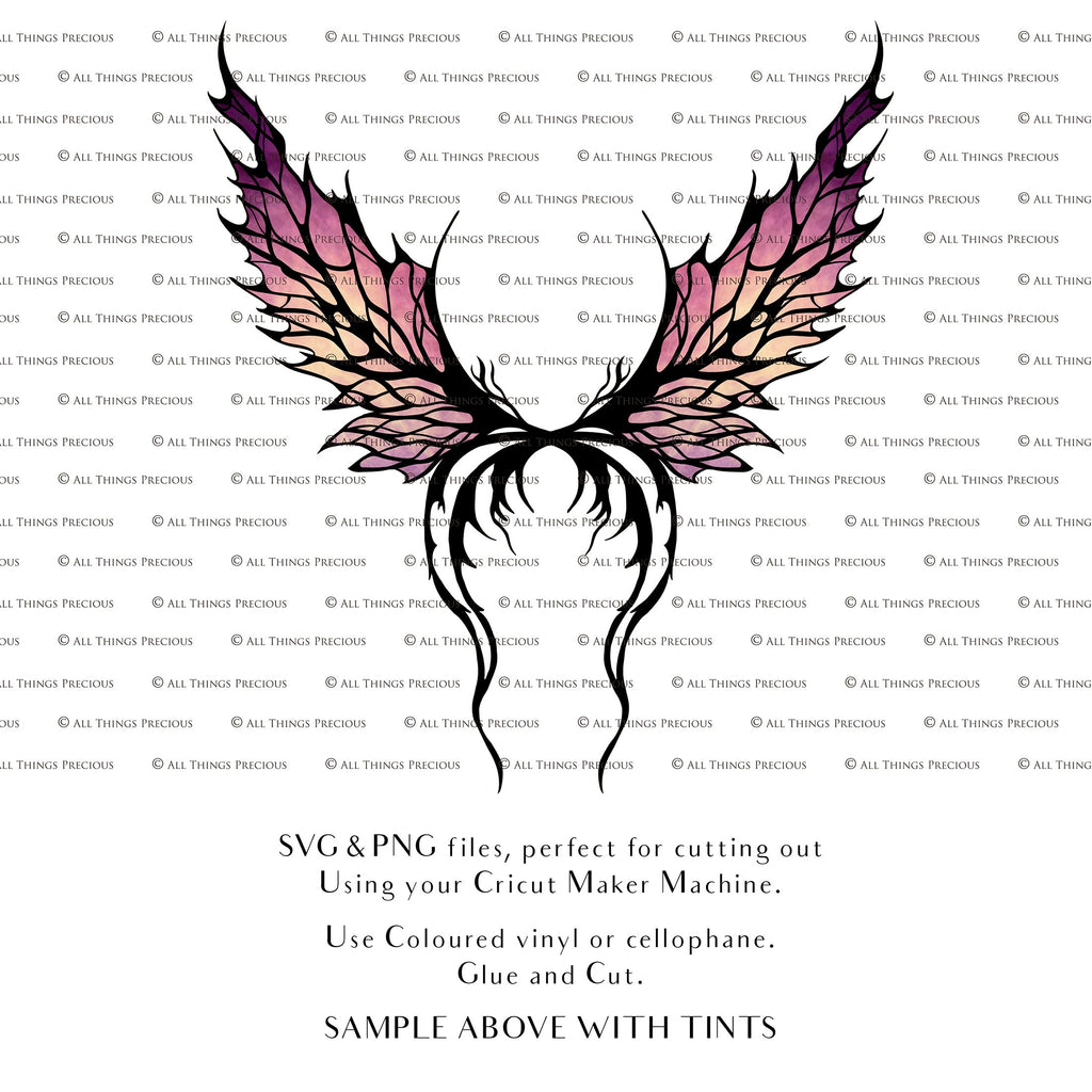 SVG, PNG Clipart, Fairy Wings, for Cricut and Silhouette Machine. Cut out and make your own real fairy wings. For Costumes, Halloween, Cosplay Wings, Adult Wings, Child size wings. Use them for Wedding invitations, sublimation print  or decorations.