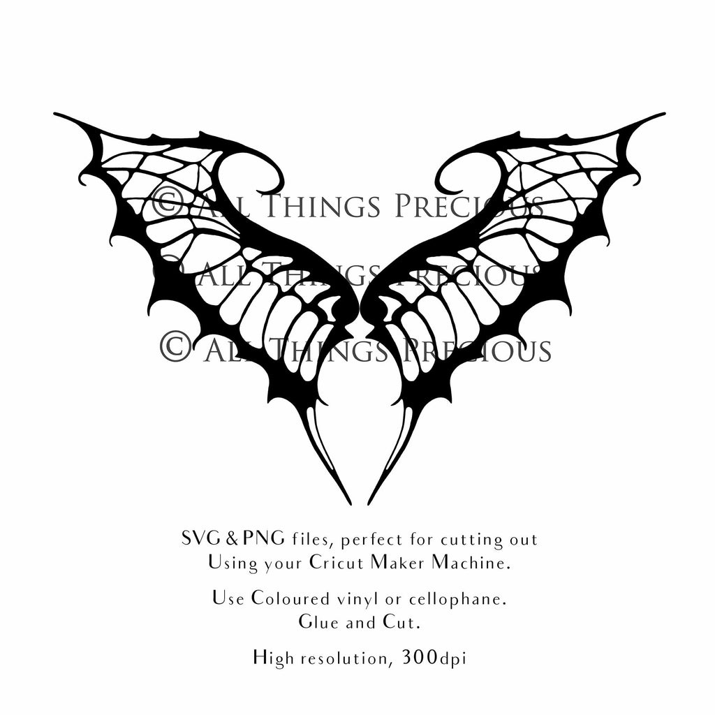 SVG & PNG Fairy Wing files for Cricut or Silhouette Cameo Cutting Machine. To create wearable fairy wings, in adult or children sizes.  Use this graphic design for Halloween Costumes, Fantasy or Cosplay or photography. Use as prints in weddings, engagements or baby shower invitations. for you to cut and assemble. 