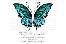 Load image into Gallery viewer, SVG &amp; PNG Fairy Wing files for Cricut or Silhouette Cameo Cutting Machine. To create wearable fairy wings, in adult or children sizes. Use this graphic design for Halloween Costumes, Fantasy or Cosplay or photography. Use as prints in weddings, engagements or baby shower invitations. for you to cut and assemble.
