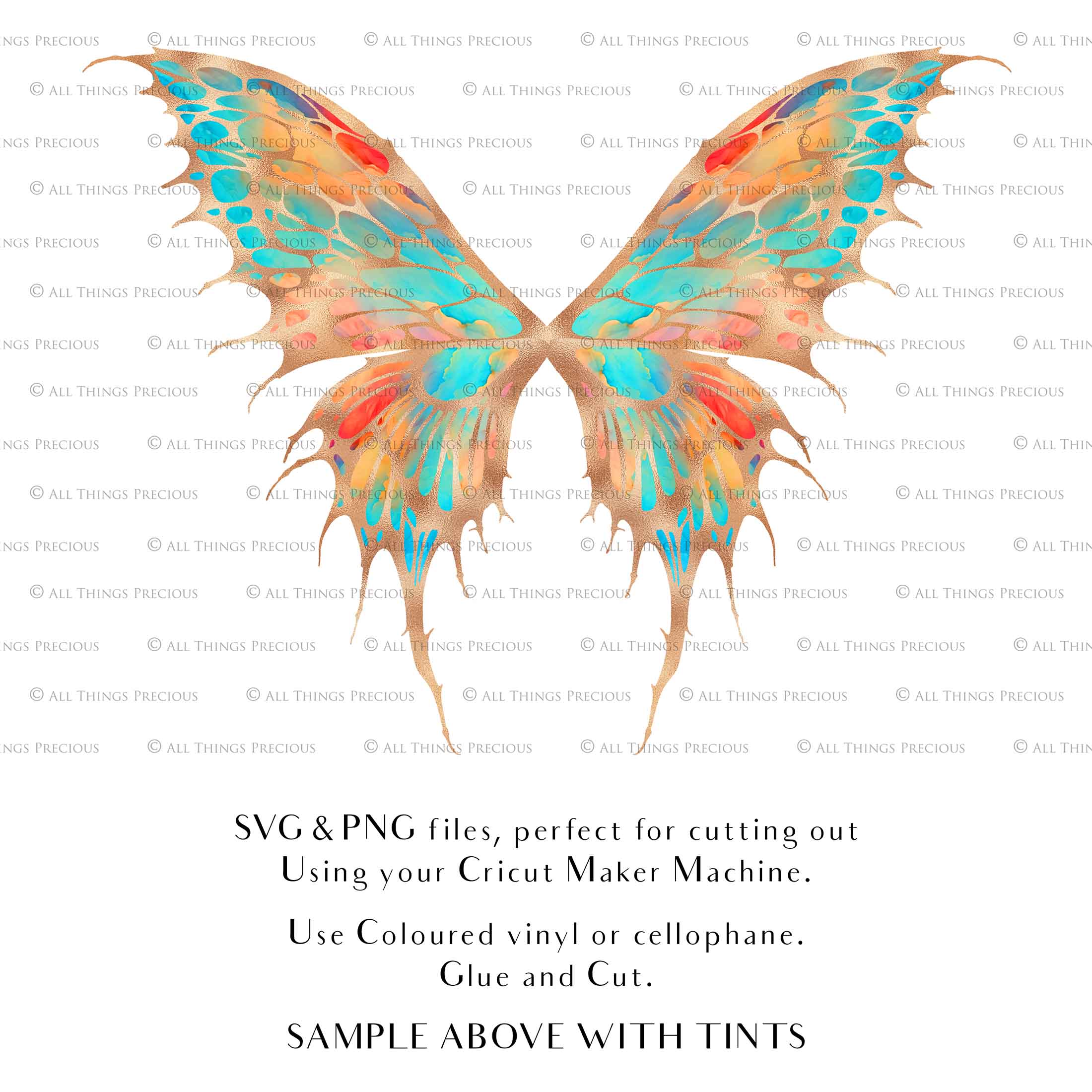SVG, PNG Clipart, Fairy Wings, for Cricut and Silhouette Machine. Cut out and make your own real fairy wings. For Costumes, Halloween, Cosplay Wings, Adult Wings, Child size wings. Use them for Wedding invitations, sublimation print  or decorations.