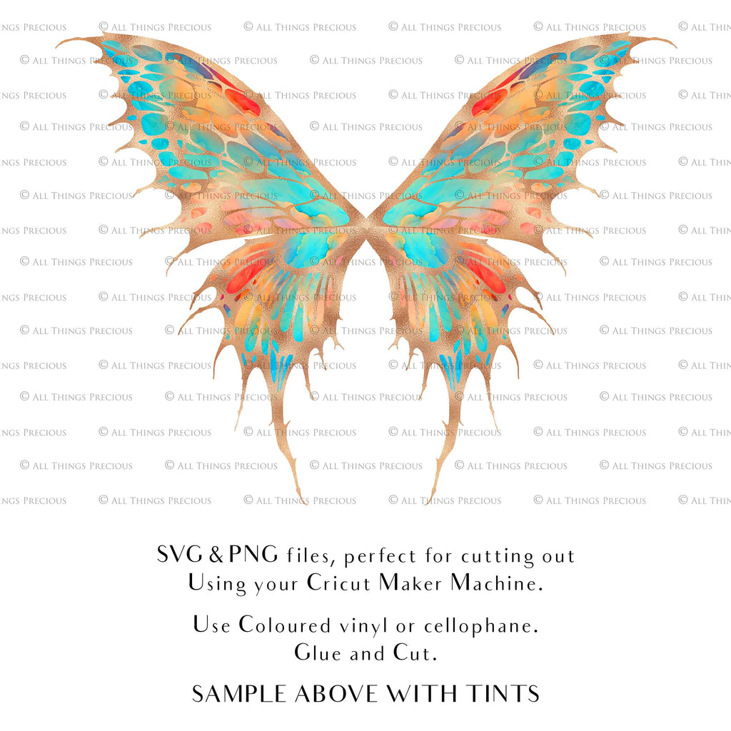 SVG, PNG Clipart, Fairy Wings, for Cricut and Silhouette Machine. Cut out and make your own real fairy wings. For Costumes, Halloween, Cosplay Wings, Adult Wings, Child size wings. Use them for Wedding invitations, sublimation print  or decorations.