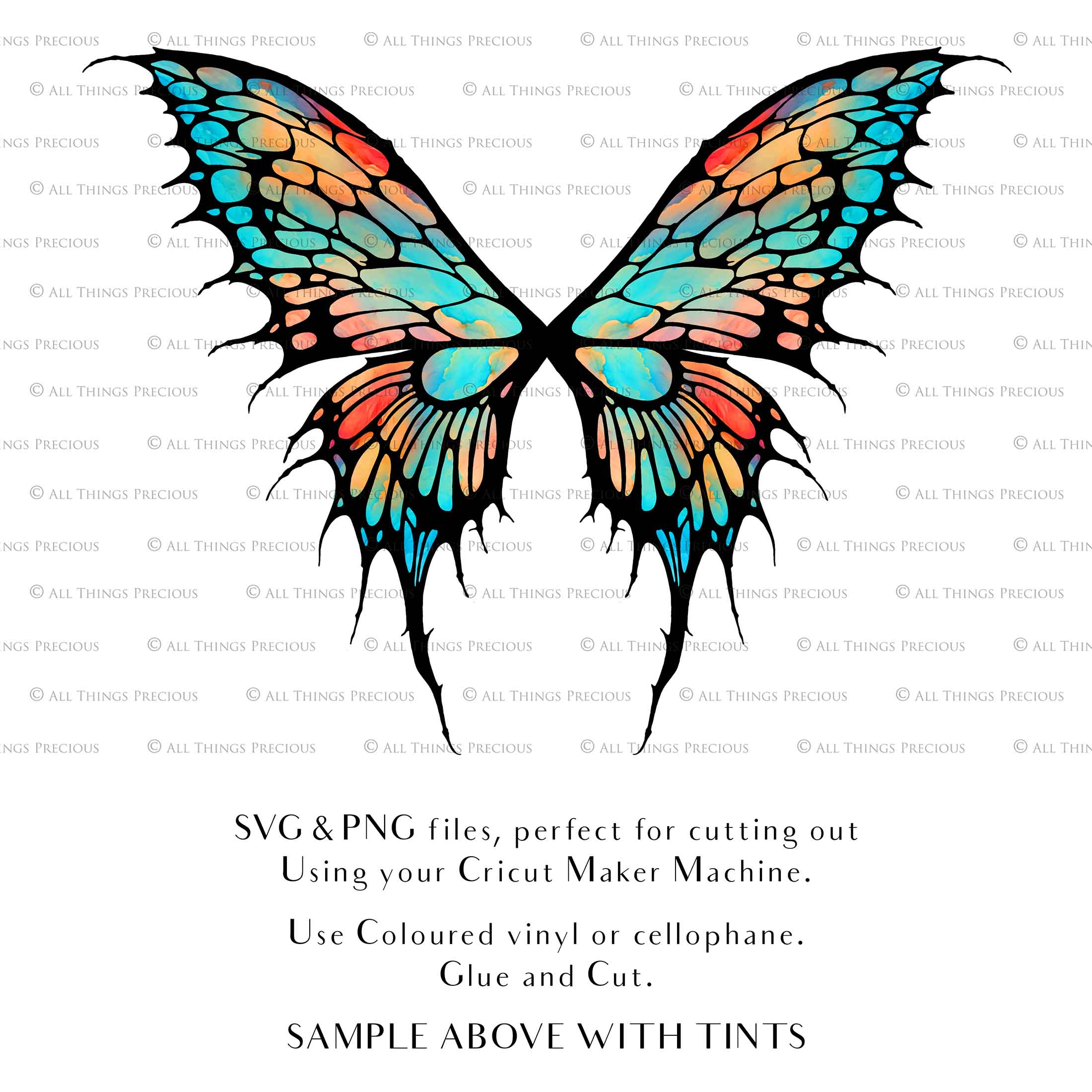 SVG, PNG Clipart, Fairy Wings, for Cricut and Silhouette Machine. Cut out and make your own real fairy wings. For Costumes, Halloween, Cosplay Wings, Adult Wings, Child size wings. Use them for Wedding invitations, sublimation print  or decorations.