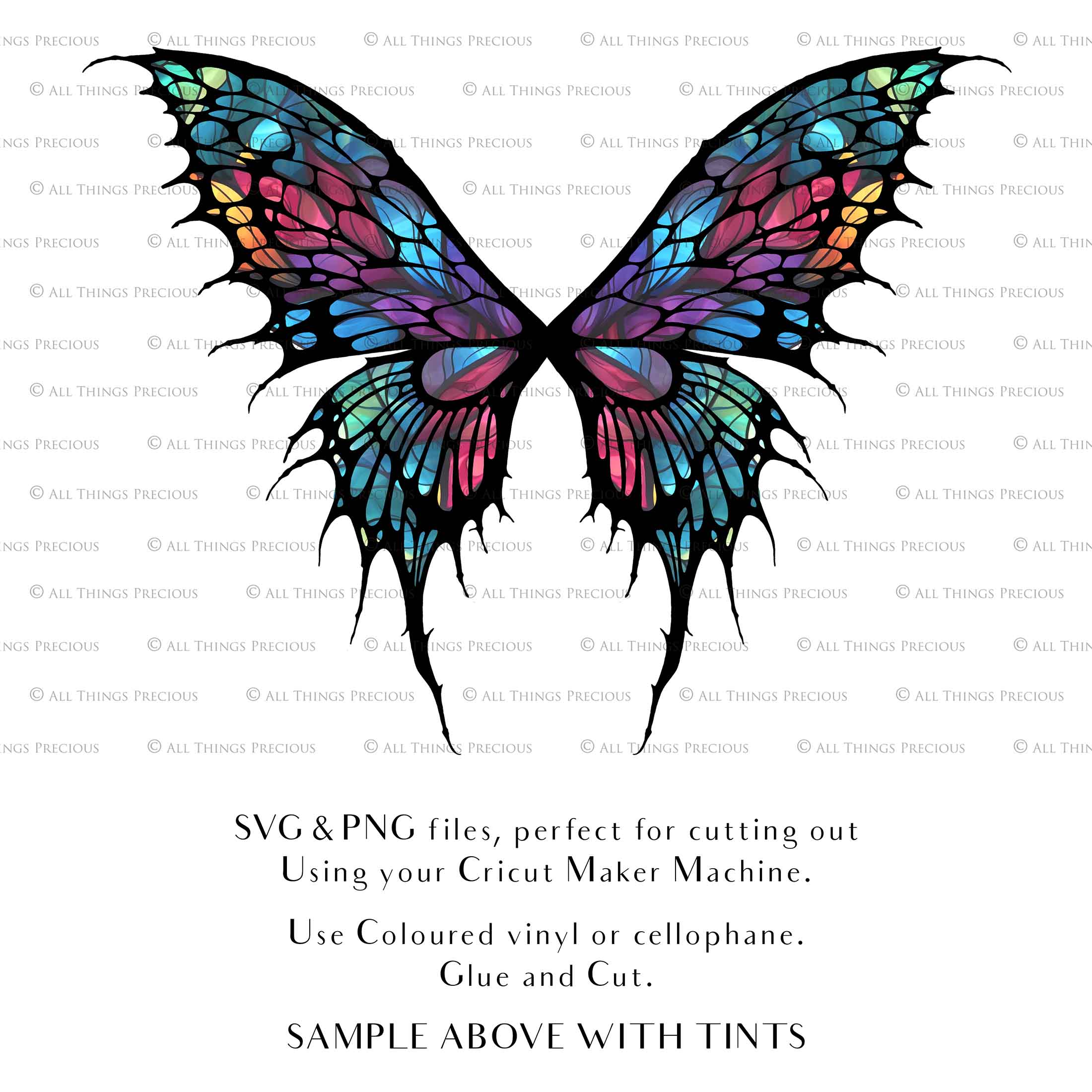 SVG & PNG Fairy/Angel Wing files for Cricut, Silhouette Cameo and other Cutting Machines. Create wearable fairy wings, all sizes. Perfect for Halloween Costumes, Fantasy, Cosplay, Photography. Prints, Wedding, Engagement, Baby Shower invitations, Sublimation Printing, Clip Art and more. Cut and assemble. ATP Textures.