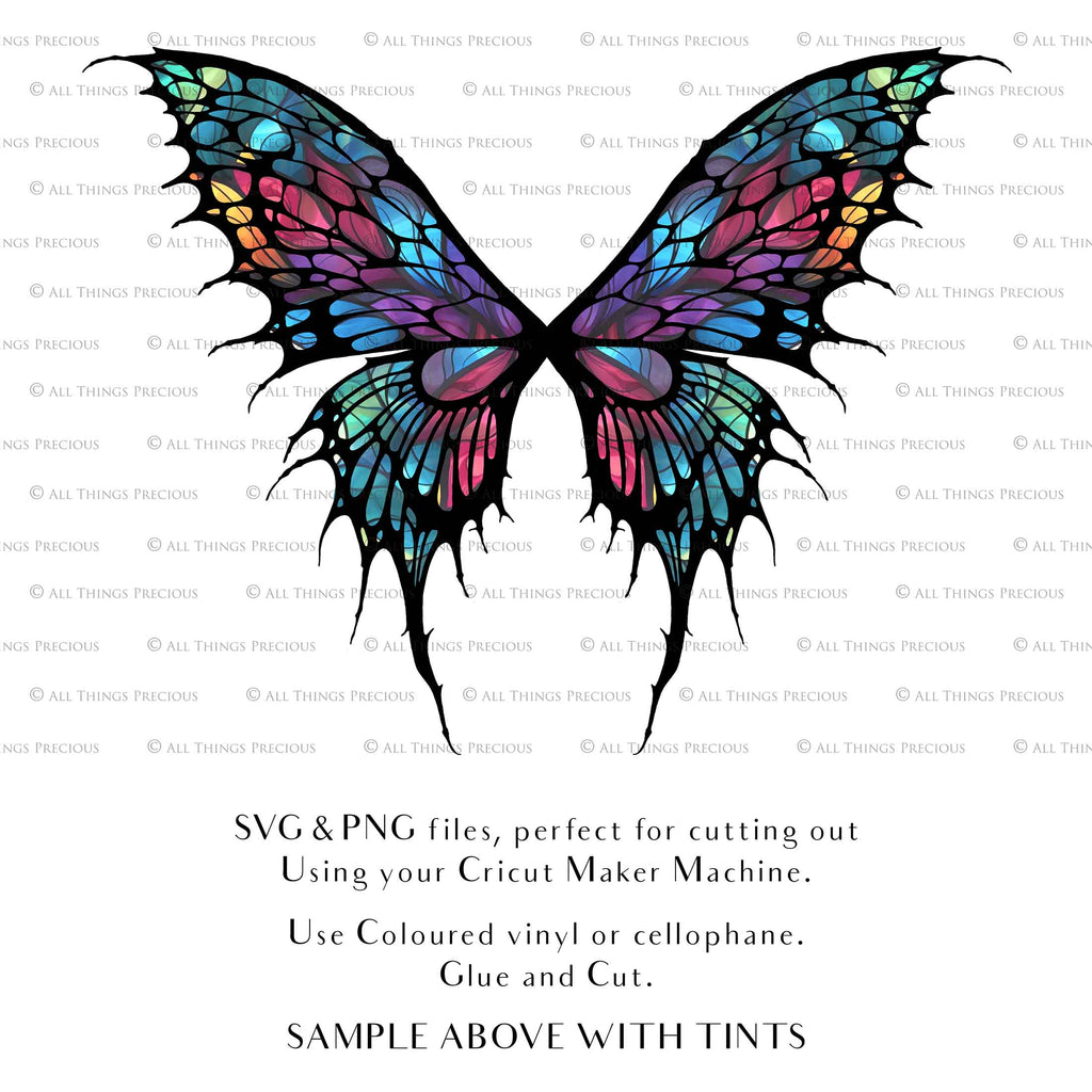 SVG & PNG Fairy/Angel Wing files for Cricut, Silhouette Cameo and other Cutting Machines. Create wearable fairy wings, all sizes. Perfect for Halloween Costumes, Fantasy, Cosplay, Photography. Prints, Wedding, Engagement, Baby Shower invitations, Sublimation Printing, Clip Art and more. Cut and assemble. ATP Textures.