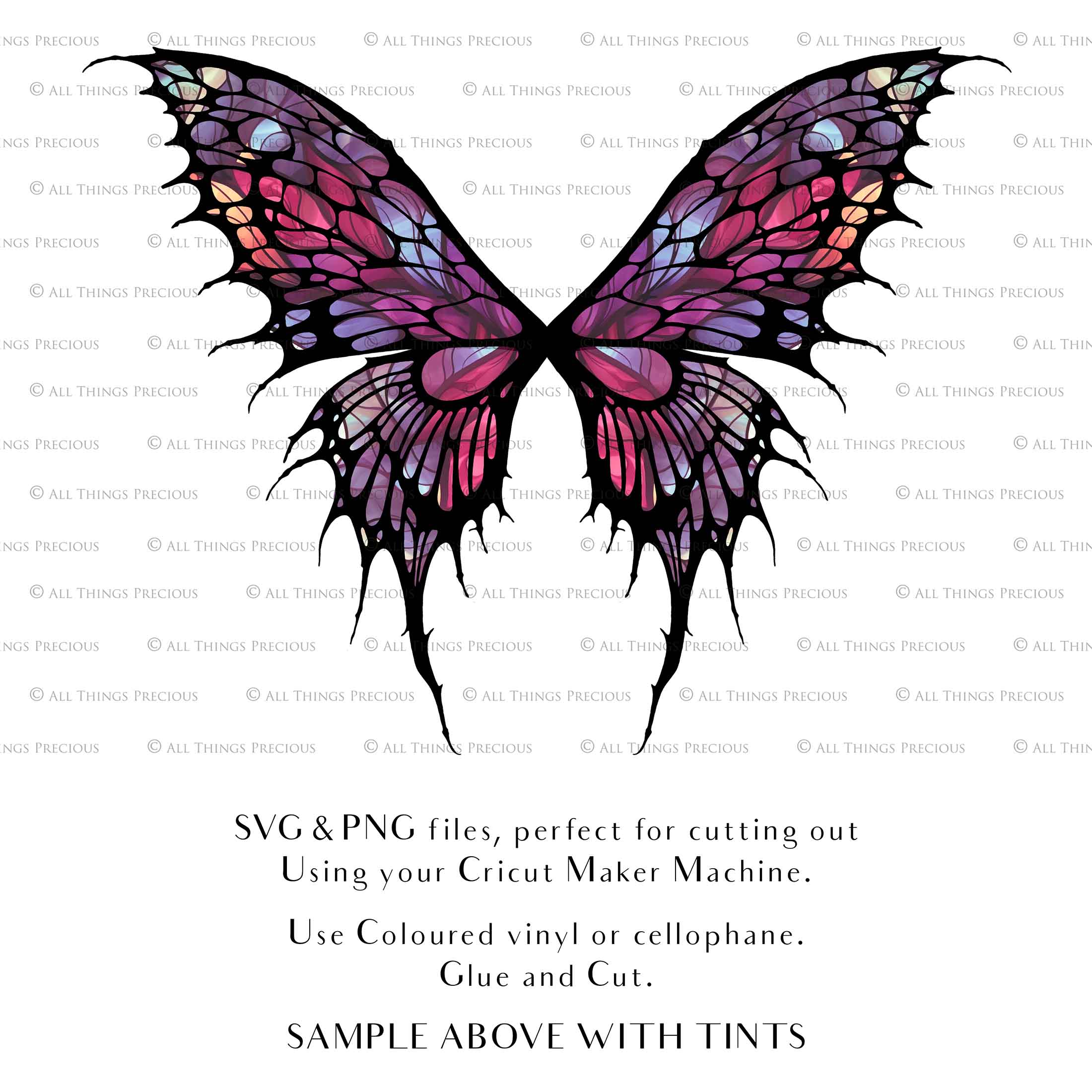 SVG, PNG Clipart, Fairy Wings, for Cricut and Silhouette Machine. Cut out and make your own real fairy wings. For Costumes, Halloween, Cosplay Wings, Adult Wings, Child size wings. Use them for Wedding invitations, sublimation print  or decorations.