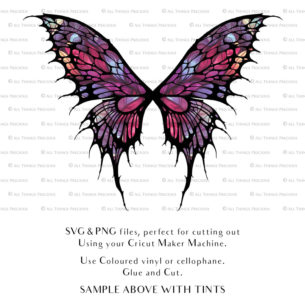 SVG, PNG Clipart, Fairy Wings, for Cricut and Silhouette Machine. Cut out and make your own real fairy wings. For Costumes, Halloween, Cosplay Wings, Adult Wings, Child size wings. Use them for Wedding invitations, sublimation print  or decorations.