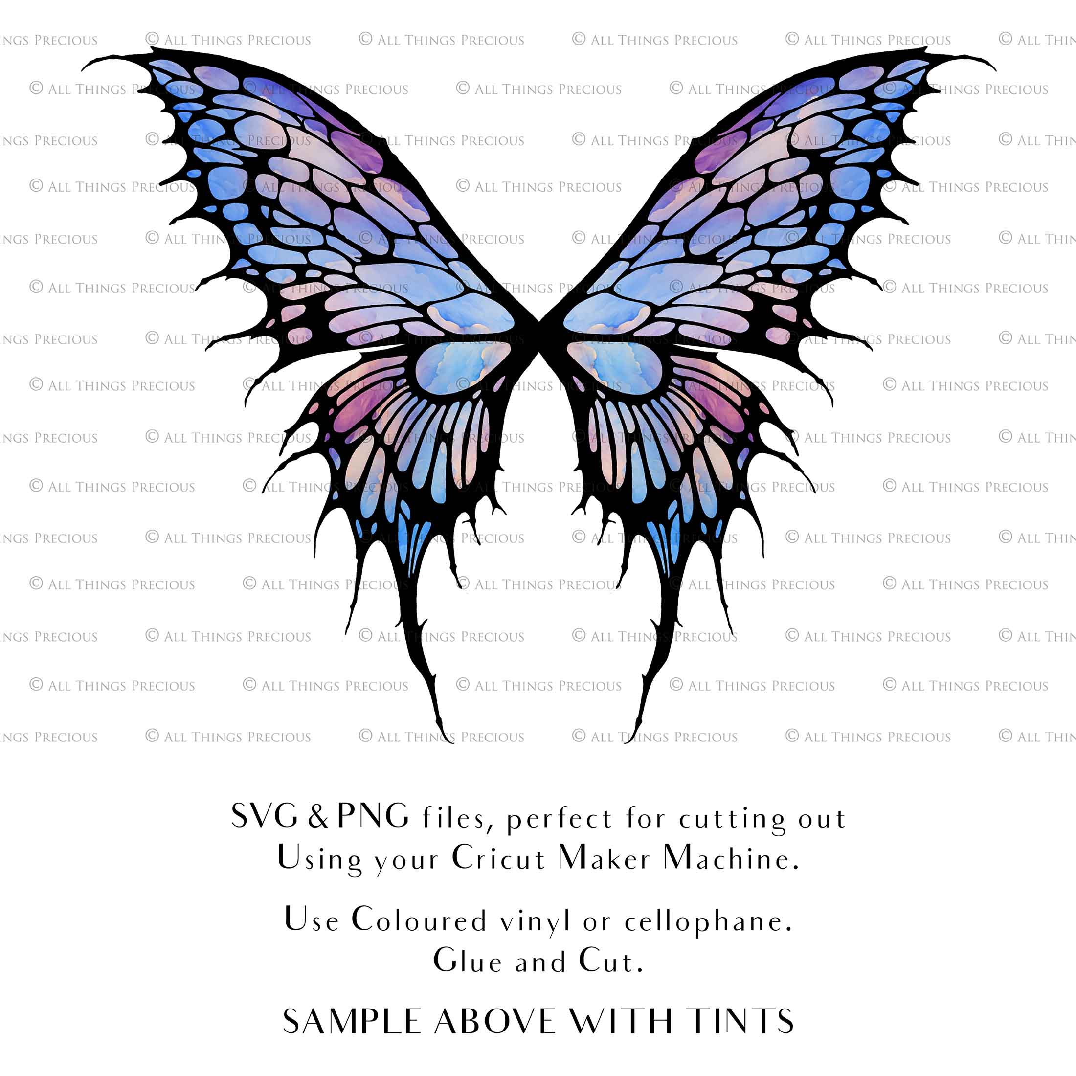 SVG, PNG Clipart, Fairy Wings, for Cricut and Silhouette Machine. Cut out and make your own real fairy wings. For Costumes, Halloween, Cosplay Wings, Adult Wings, Child size wings. Use them for Wedding invitations, sublimation print  or decorations.