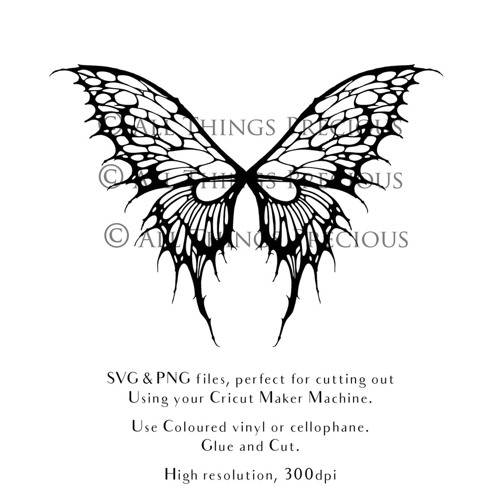 SVG, PNG Clipart, Fairy Wings, for Cricut and Silhouette Machine. Cut out and make your own real fairy wings. For Costumes, Halloween, Cosplay Wings, Adult Wings, Child size wings. Use them for Wedding invitations, sublimation print  or decorations.