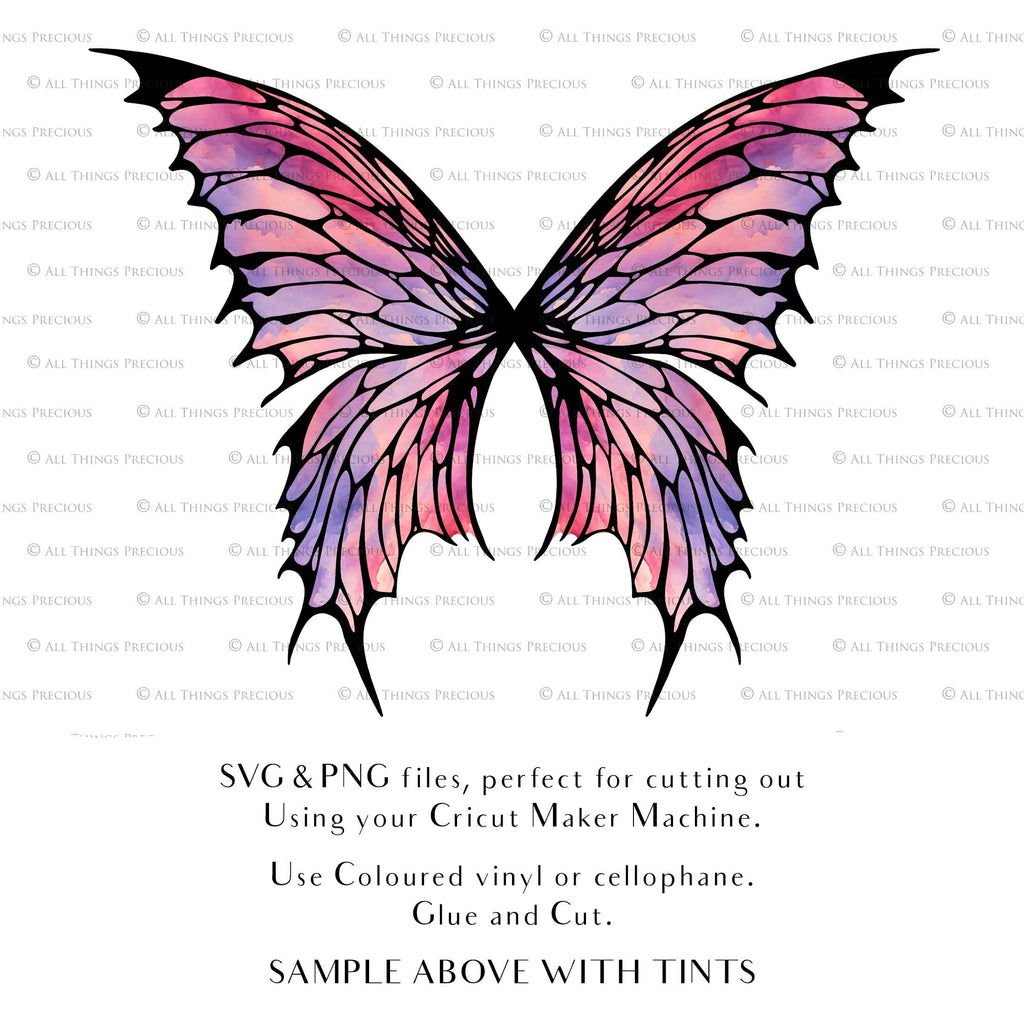 SVG & PNG Fairy/Angel Wing files for Cricut, Silhouette Cameo and other Cutting Machines. Create wearable fairy wings, all sizes. Perfect for Halloween Costumes, Fantasy, Cosplay, Photography. Prints, Wedding, Engagement, Baby Shower invitations, Sublimation Printing, Clip Art and more. Cut and assemble. ATP Textures.