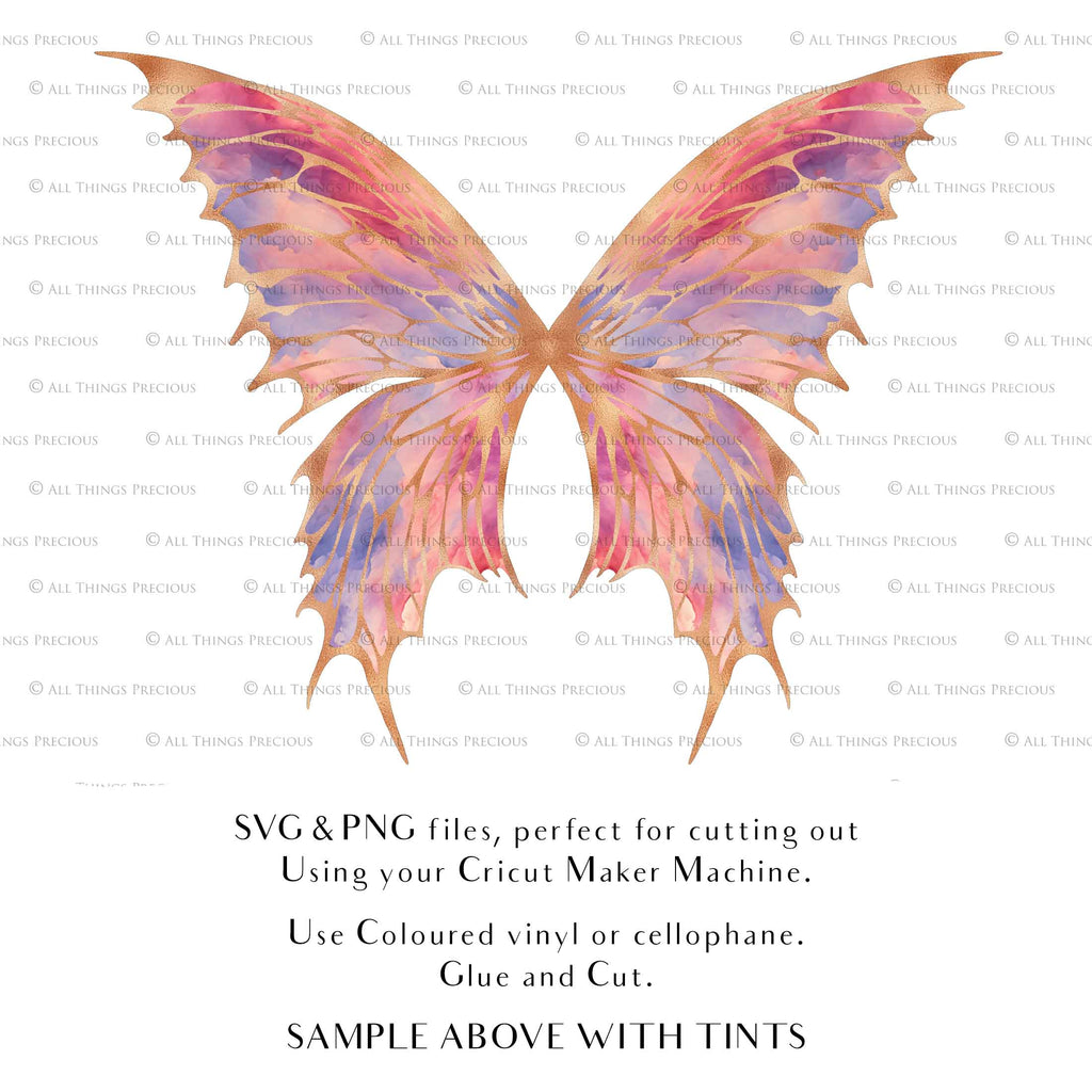 SVG, PNG Clipart, Fairy Wings, for Cricut and Silhouette Machine. Cut out and make your own real fairy wings. For Costumes, Halloween, Cosplay Wings, Adult Wings, Child size wings. Use them for Wedding invitations, sublimation print  or decorations.