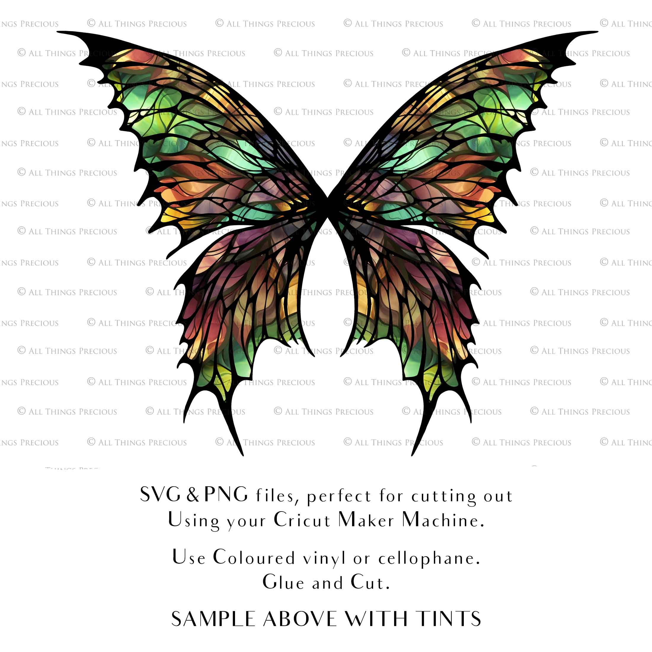 SVG, PNG Clipart, Fairy Wings, for Cricut and Silhouette Machine. Cut out and make your own real fairy wings. For Costumes, Halloween, Cosplay Wings, Adult Wings, Child size wings. Use them for Wedding invitations, sublimation print  or decorations.