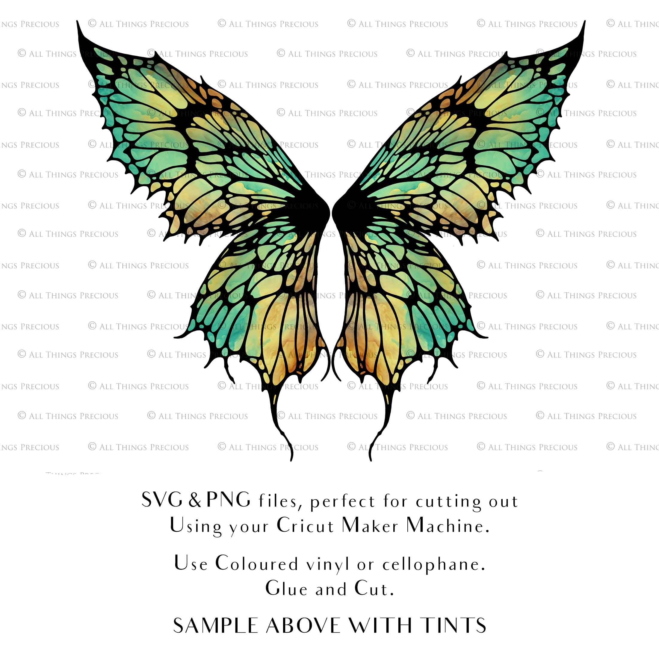 SVG, PNG Clipart, Fairy Wings, for Cricut and Silhouette Machine. Cut out and make your own real fairy wings. For Costumes, Halloween, Cosplay Wings, Adult Wings, Child size wings. Use them for Wedding invitations, sublimation print  or decorations.