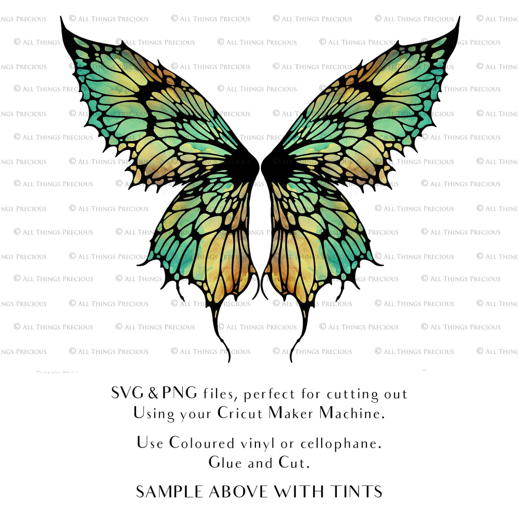 SVG, PNG Clipart, Fairy Wings, for Cricut and Silhouette Machine. Cut out and make your own real fairy wings. For Costumes, Halloween, Cosplay Wings, Adult Wings, Child size wings. Use them for Wedding invitations, sublimation print  or decorations.