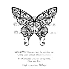 Load image into Gallery viewer, SVG, PNG Clipart, Fairy Wings, for Cricut and Silhouette Machine. Cut out and make your own real fairy wings. For Costumes, Halloween, Cosplay Wings, Adult Wings, Child size wings. Use them for Wedding invitations, sublimation print  or decorations.
