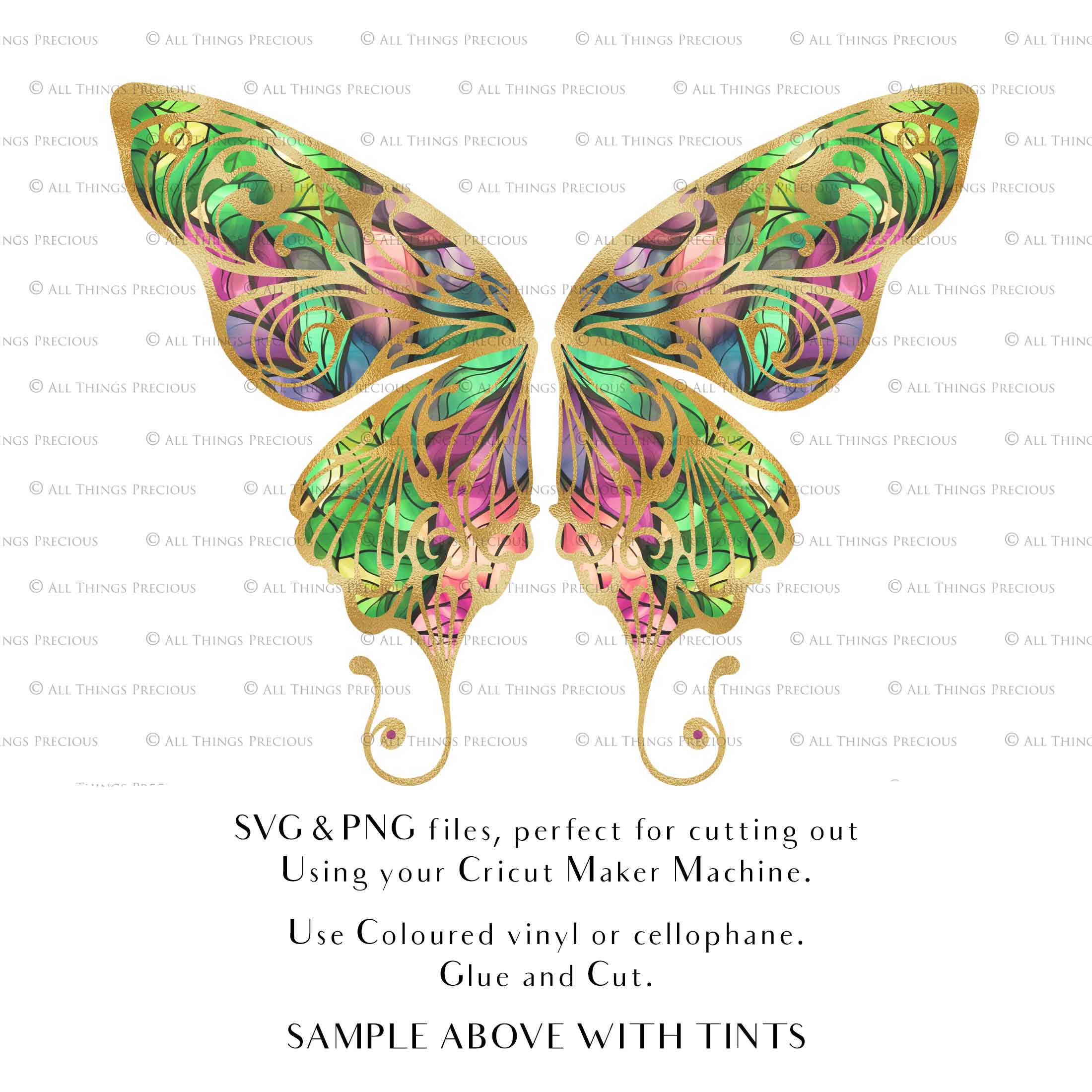 SVG, PNG Clipart, Fairy Wings, for Cricut and Silhouette Machine. Cut out and make your own real fairy wings. For Costumes, Halloween, Cosplay Wings, Adult Wings, Child size wings. Use them for Wedding invitations, sublimation print  or decorations.