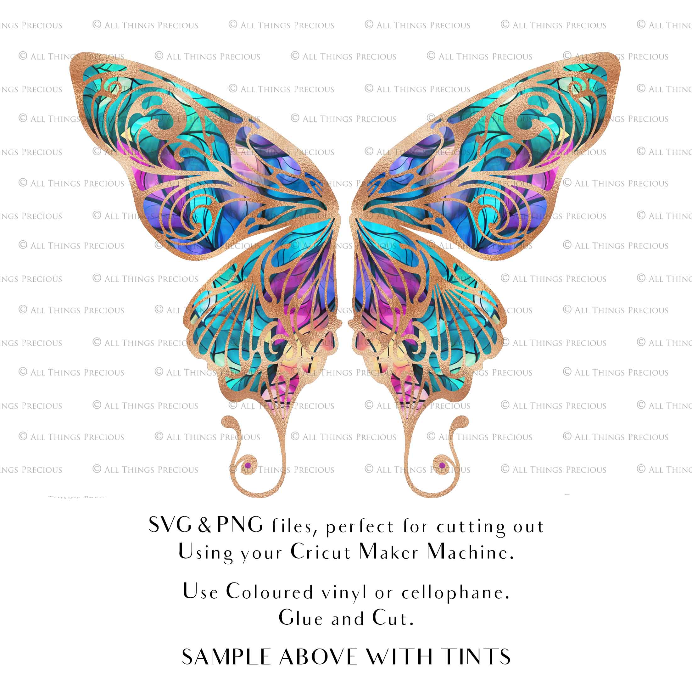 SVG, PNG Clipart, Fairy Wings, for Cricut and Silhouette Machine. Cut out and make your own real fairy wings. For Costumes, Halloween, Cosplay Wings, Adult Wings, Child size wings. Use them for Wedding invitations, sublimation print  or decorations.