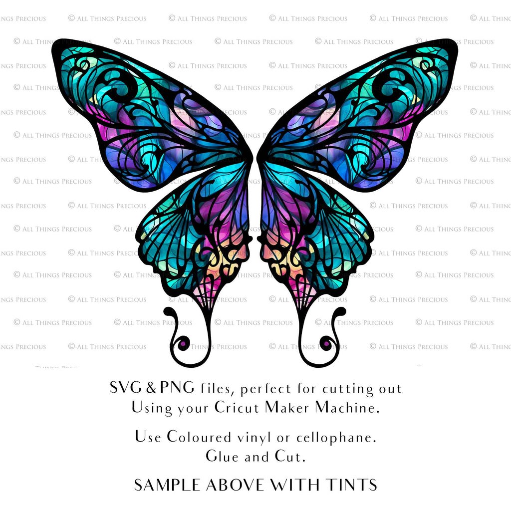 SVG & PNG Fairy/Angel Wing files for Cricut, Silhouette Cameo and other Cutting Machines. Create wearable fairy wings, all sizes. Perfect for Halloween Costumes, Fantasy, Cosplay, Photography. Prints, Wedding, Engagement, Baby Shower invitations, Sublimation Printing, Clip Art and more. Cut and assemble. ATP Textures.