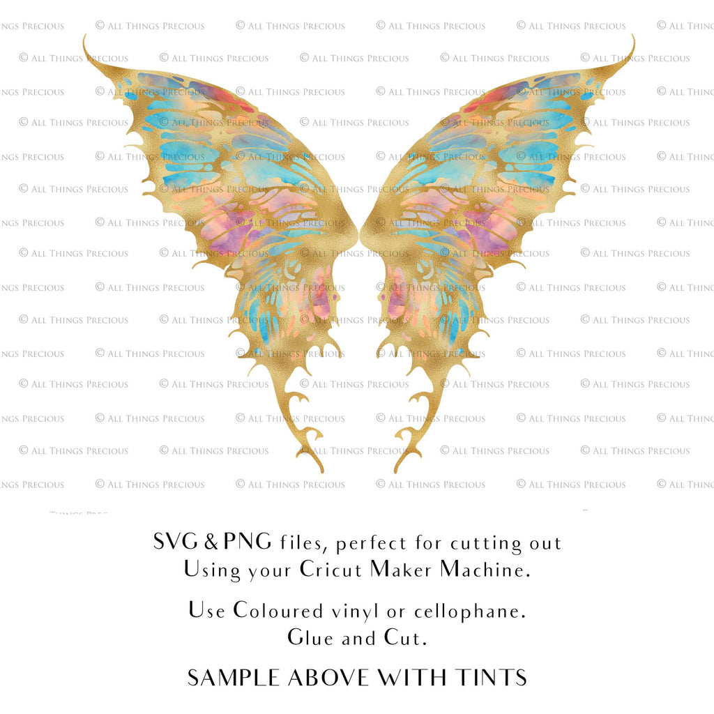 SVG, PNG Clipart, Fairy Wings, for Cricut and Silhouette Machine. Cut out and make your own real fairy wings. For Costumes, Halloween, Cosplay Wings, Adult Wings, Child size wings. Use them for Wedding invitations, sublimation print  or decorations.