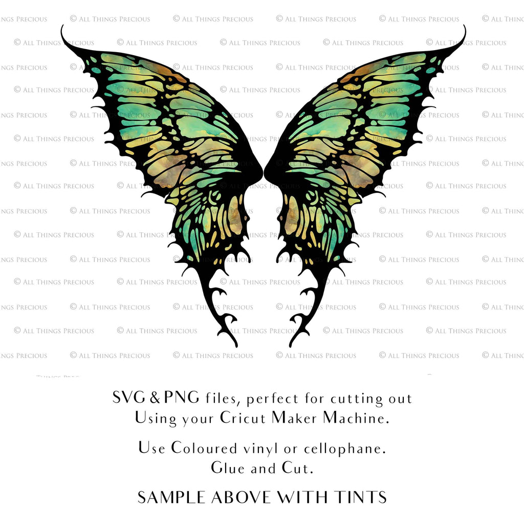 SVG, PNG Clipart, Fairy Wings, for Cricut and Silhouette Machine. Cut out and make your own real fairy wings. For Costumes, Halloween, Cosplay Wings, Adult Wings, Child size wings. Use them for Wedding invitations, sublimation print  or decorations.