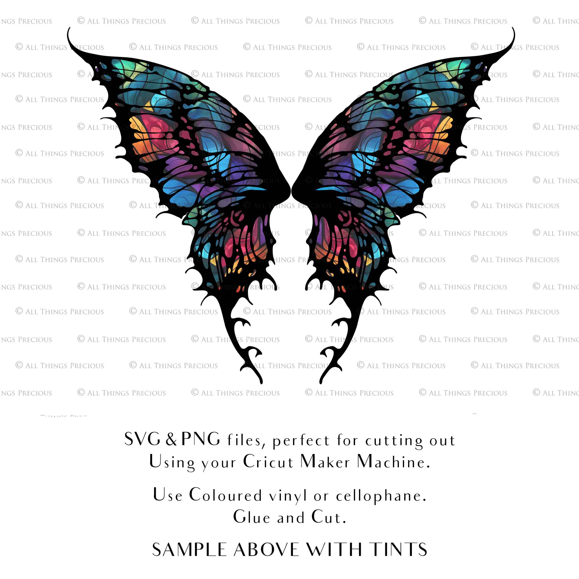 SVG, PNG Clipart, Fairy Wings, for Cricut and Silhouette Machine. Cut out and make your own real fairy wings. For Costumes, Halloween, Cosplay Wings, Adult Wings, Child size wings. Use them for Wedding invitations, sublimation print  or decorations.