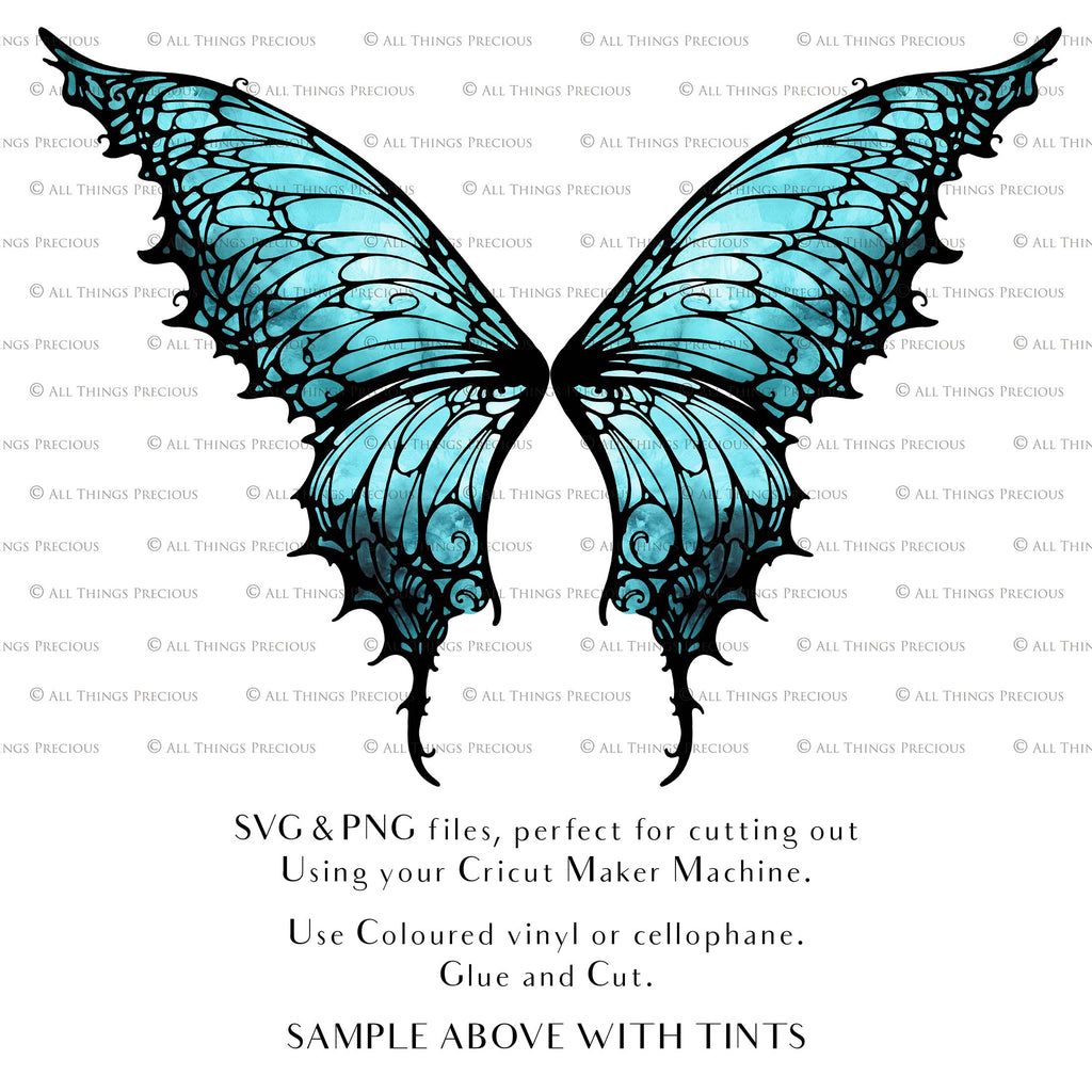 SVG, PNG Clipart, Fairy Wings, for Cricut and Silhouette Machine. Cut out and make your own real fairy wings. For Costumes, Halloween, Cosplay Wings, Adult Wings, Child size wings. Use them for Wedding invitations, sublimation print or decorations.