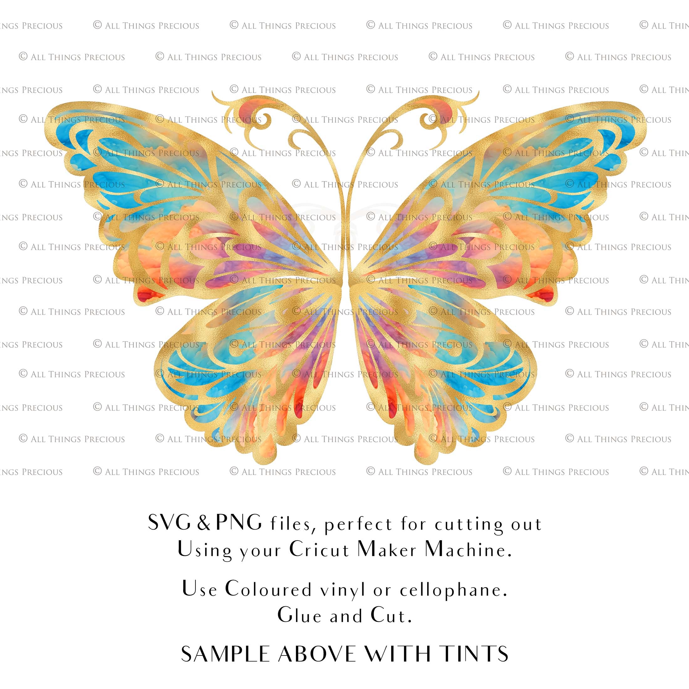 SVG, PNG Clipart, Fairy Wings, for Cricut and Silhouette Machine. Cut out and make your own real fairy wings. For Costumes, Halloween, Cosplay Wings, Adult Wings, Child size wings. Use them for Wedding invitations, sublimation print or decorations.