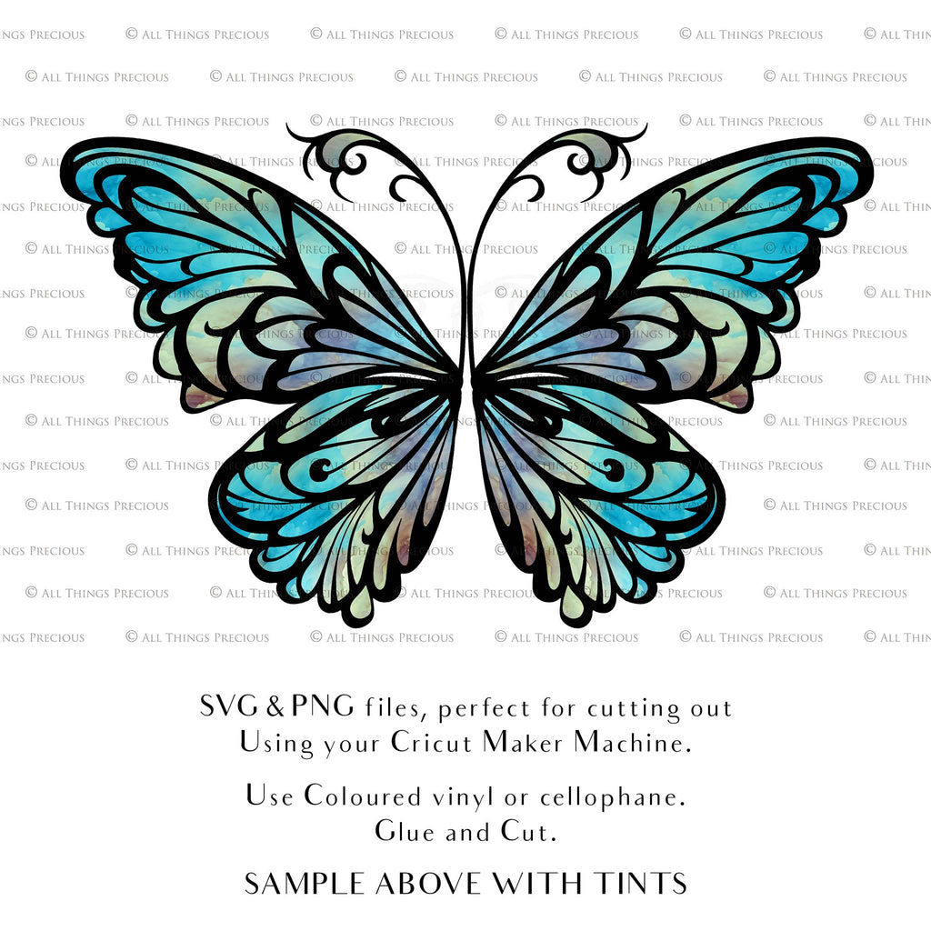 SVG & PNG Fairy/Angel Wing files for Cricut, Silhouette Cameo and other Cutting Machines. Create wearable fairy wings, all sizes. Perfect for Halloween Costumes, Fantasy, Cosplay, Photography. Prints, Wedding, Engagement, Baby Shower invitations, Sublimation Printing, Clip Art and more. Cut and assemble. ATP Textures.