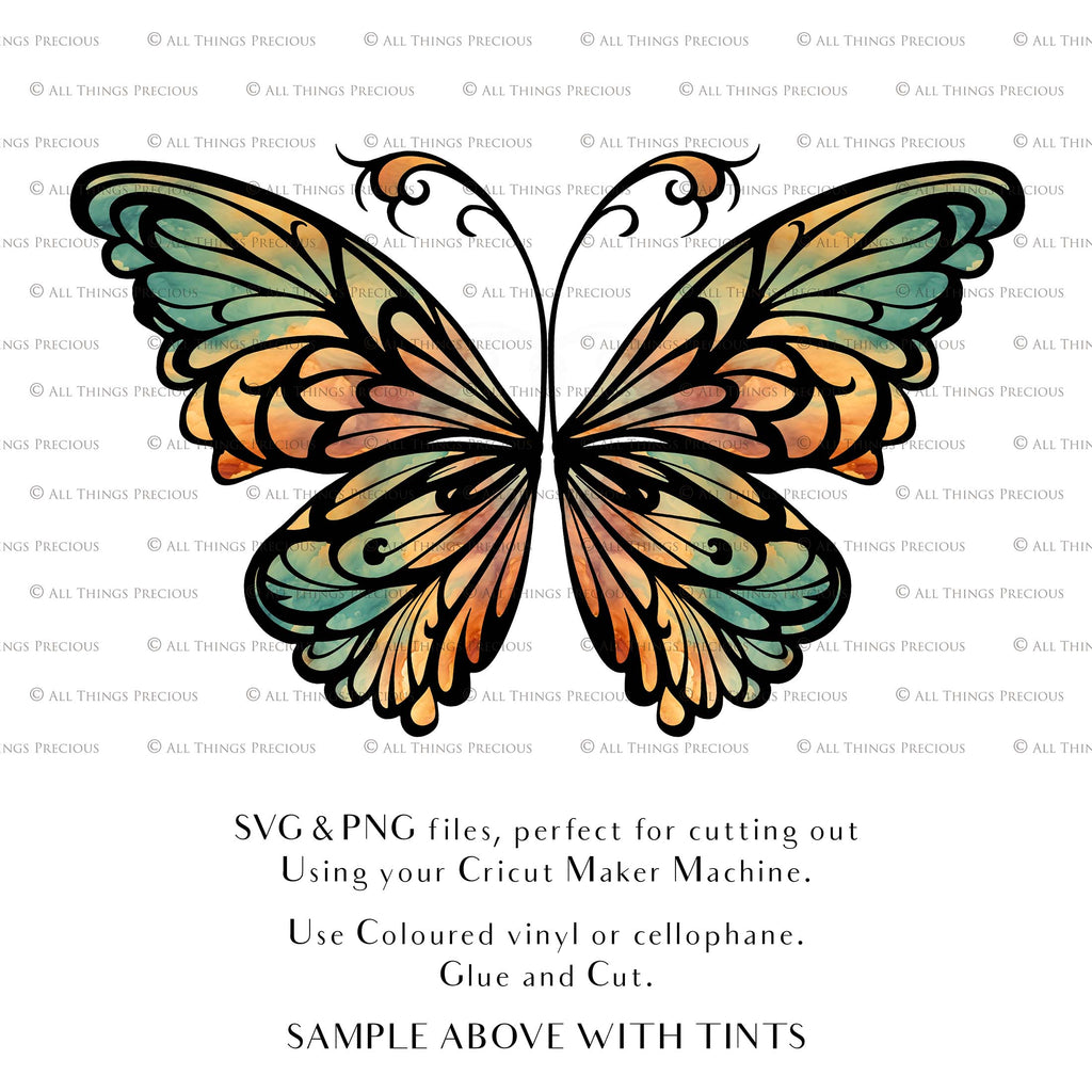 SVG, PNG Clipart, Fairy Wings, for Cricut and Silhouette Machine. Cut out and make your own real fairy wings. For Costumes, Halloween, Cosplay Wings, Adult Wings, Child size wings. Use them for Wedding invitations, sublimation print or decorations.