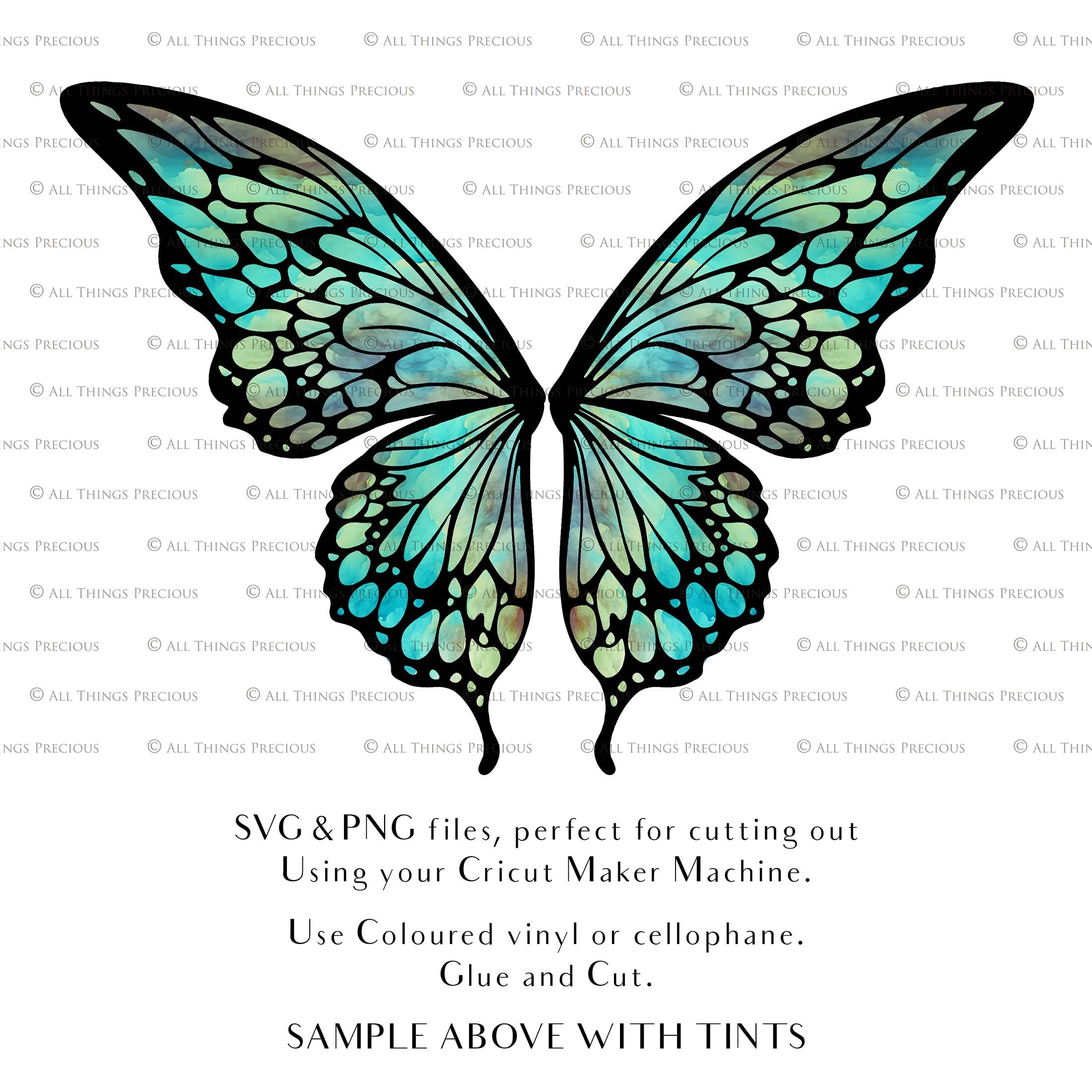 SVG, PNG Clipart, Fairy Wings, for Cricut and Silhouette Machine. Cut out and make your own real fairy wings. For Costumes, Halloween, Cosplay Wings, Adult Wings, Child size wings. Use them for Wedding invitations, sublimation print or decorations.
