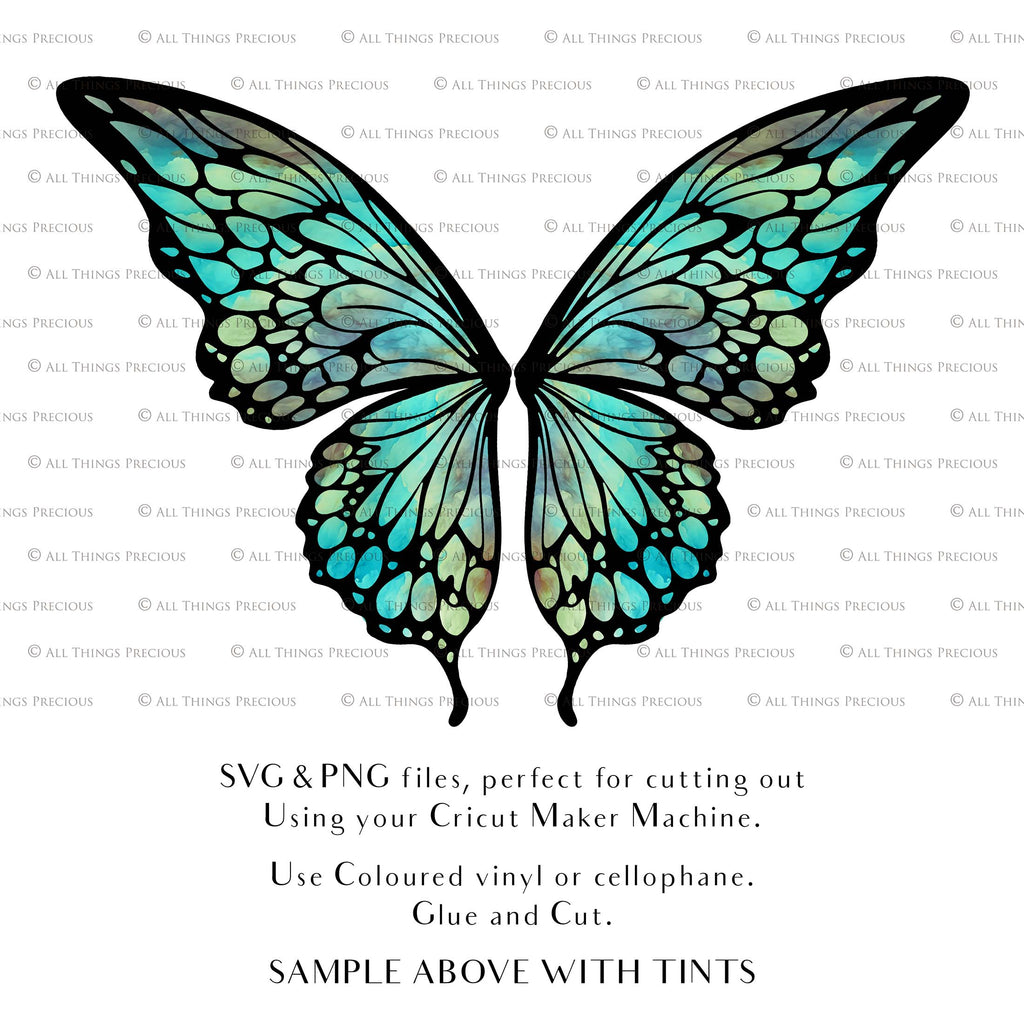 SVG, PNG Clipart, Fairy Wings, for Cricut and Silhouette Machine. Cut out and make your own real fairy wings. For Costumes, Halloween, Cosplay Wings, Adult Wings, Child size wings. Use them for Wedding invitations, sublimation print or decorations.