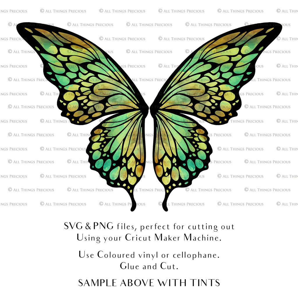 SVG & PNG Fairy/Angel Wing files for Cricut, Silhouette Cameo and other Cutting Machines. Create wearable fairy wings, all sizes. Perfect for Halloween Costumes, Fantasy, Cosplay, Photography. Prints, Wedding, Engagement, Baby Shower invitations, Sublimation Printing, Clip Art and more. Cut and assemble. ATP Textures.