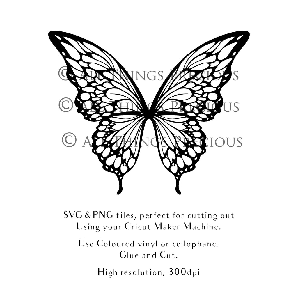 SVG, PNG Clipart, Fairy Wings, for Cricut and Silhouette Machine. Cut out and make your own real fairy wings. For Costumes, Halloween, Cosplay Wings, Adult Wings, Child size wings. Use them for Wedding invitations, sublimation print or decorations.