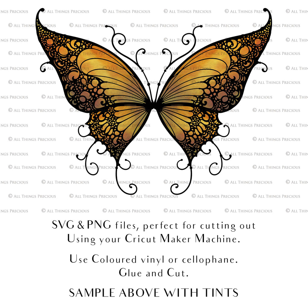 SVG, PNG Clipart, Fairy Wings, for Cricut and Silhouette Machine. Cut out and make your own real fairy wings. For Costumes, Halloween, Cosplay Wings, Adult Wings, Child size wings. Use them for Wedding invitations, sublimation print or decorations.