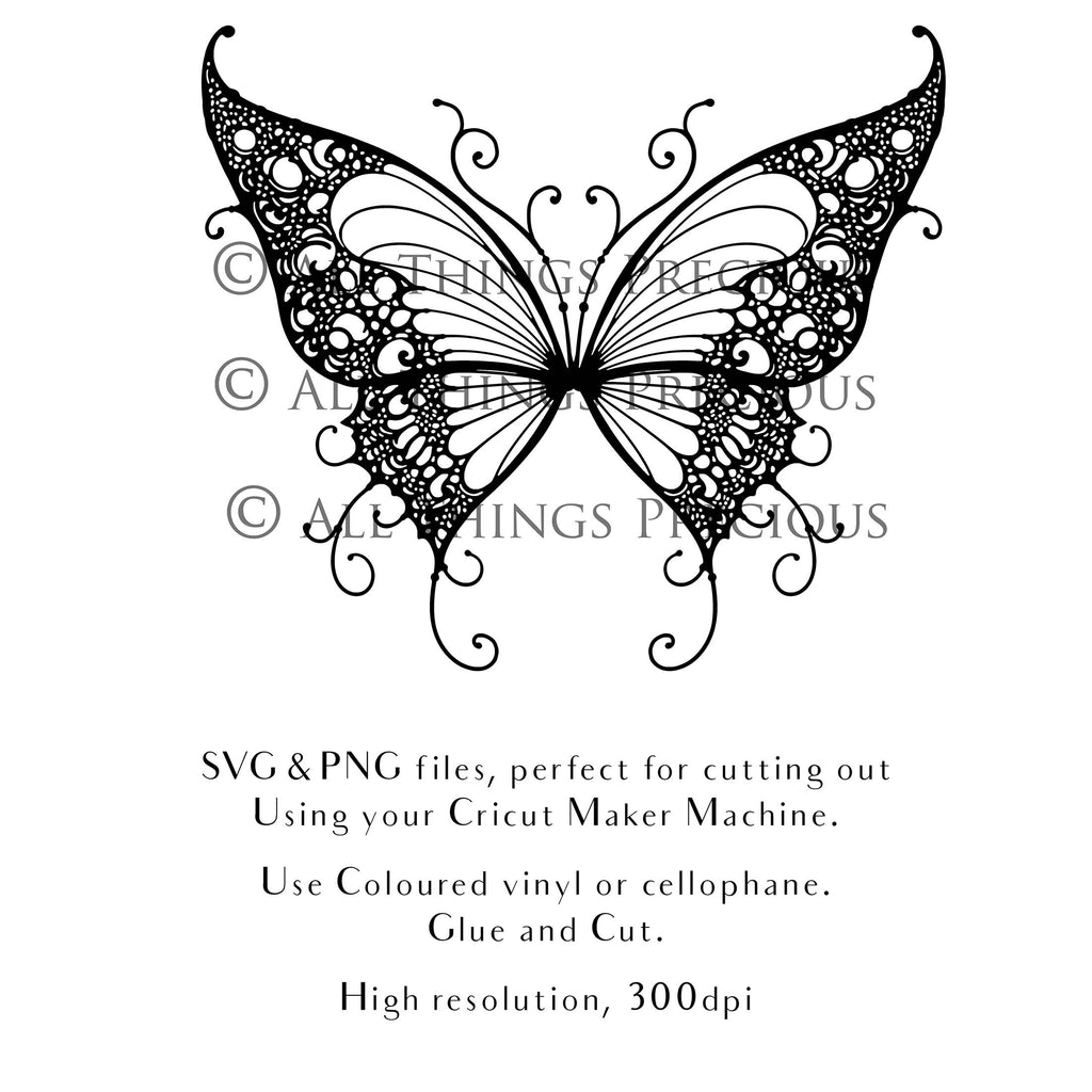 SVG, PNG Clipart, Fairy Wings, for Cricut and Silhouette Machine. Cut out and make your own real fairy wings. For Costumes, Halloween, Cosplay Wings, Adult Wings, Child size wings. Use them for Wedding invitations, sublimation print or decorations.