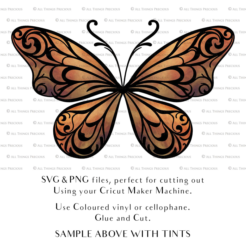 SVG, PNG Clipart, Fairy Wings, for Cricut and Silhouette Machine. Cut out and make your own real fairy wings. For Costumes, Halloween, Cosplay Wings, Adult Wings, Child size wings. Use them for Wedding invitations, sublimation print or decorations.