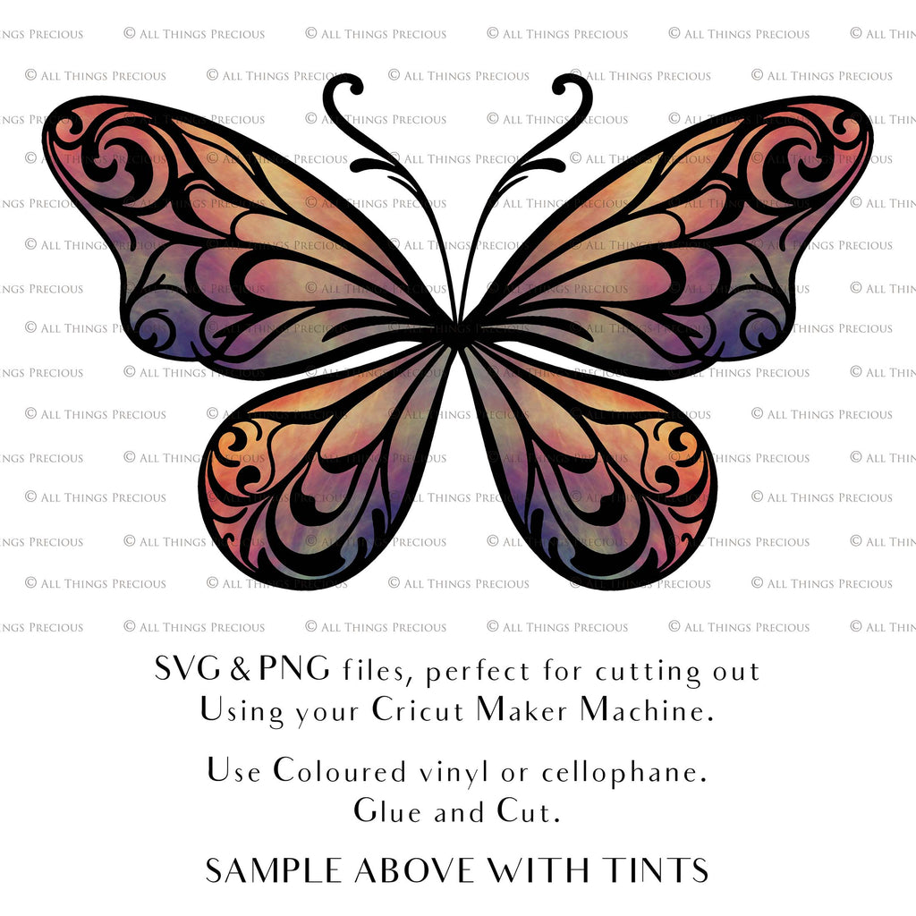 SVG & PNG Fairy/Angel Wing files for Cricut, Silhouette Cameo and other Cutting Machines. Create wearable fairy wings, all sizes. Perfect for Halloween Costumes, Fantasy, Cosplay, Photography. Prints, Wedding, Engagement, Baby Shower invitations, Sublimation Printing, Clip Art and more. Cut and assemble. ATP Textures.