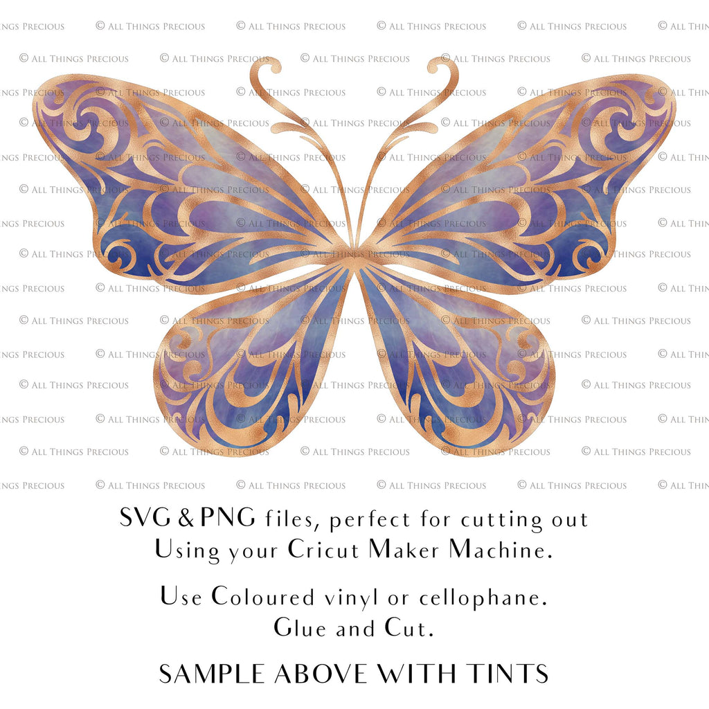 SVG, PNG Clipart, Fairy Wings, for Cricut and Silhouette Machine. Cut out and make your own real fairy wings. For Costumes, Halloween, Cosplay Wings, Adult Wings, Child size wings. Use them for Wedding invitations, sublimation print or decorations.