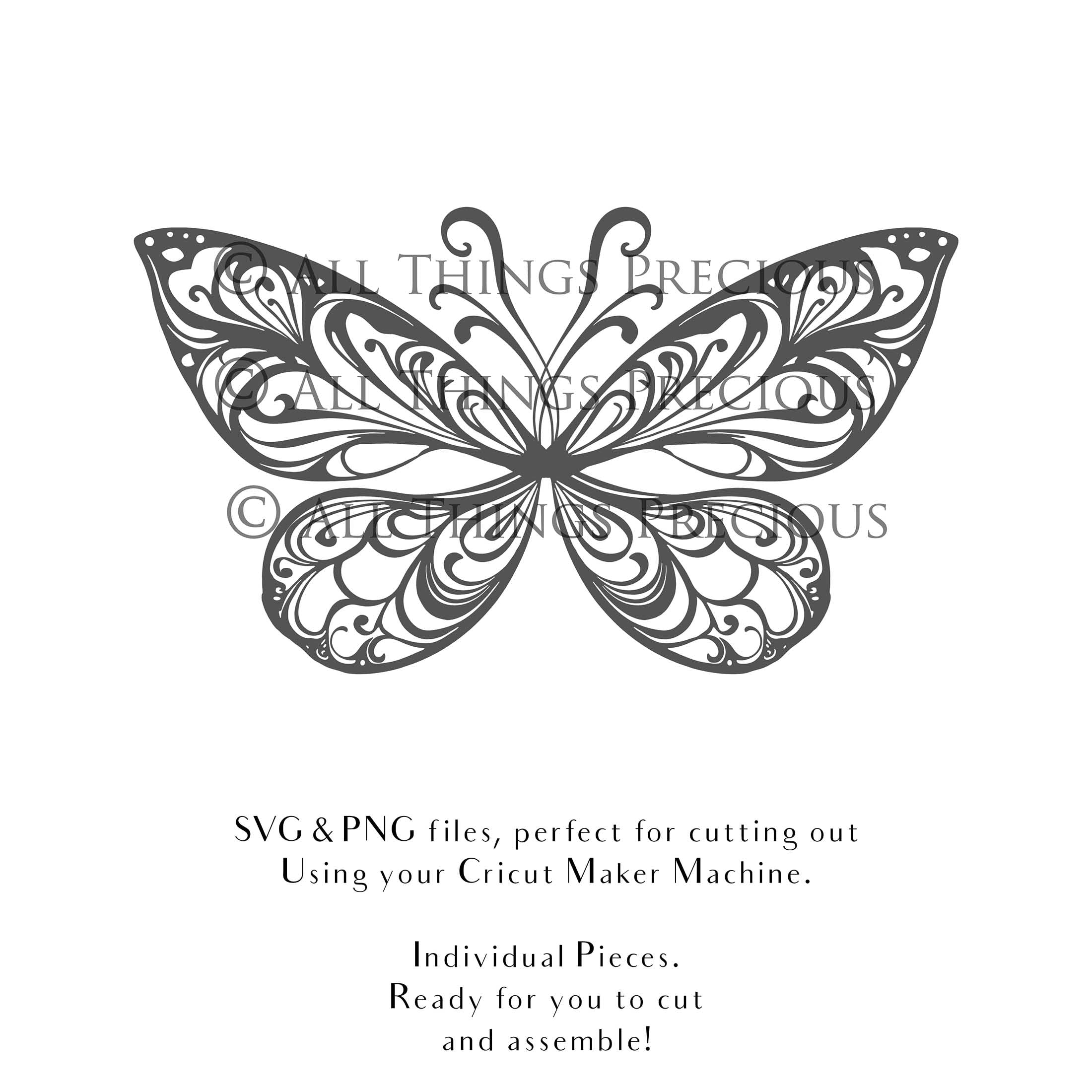 SVG & PNG Fairy/Angel Wing files for Cricut, Silhouette Cameo and other Cutting Machines. Create wearable fairy wings, all sizes. Perfect for Halloween Costumes, Fantasy, Cosplay, Photography. Prints, Wedding, Engagement, Baby Shower invitations, Sublimation Printing, Clip Art and more. Cut and assemble. ATP Textures.
