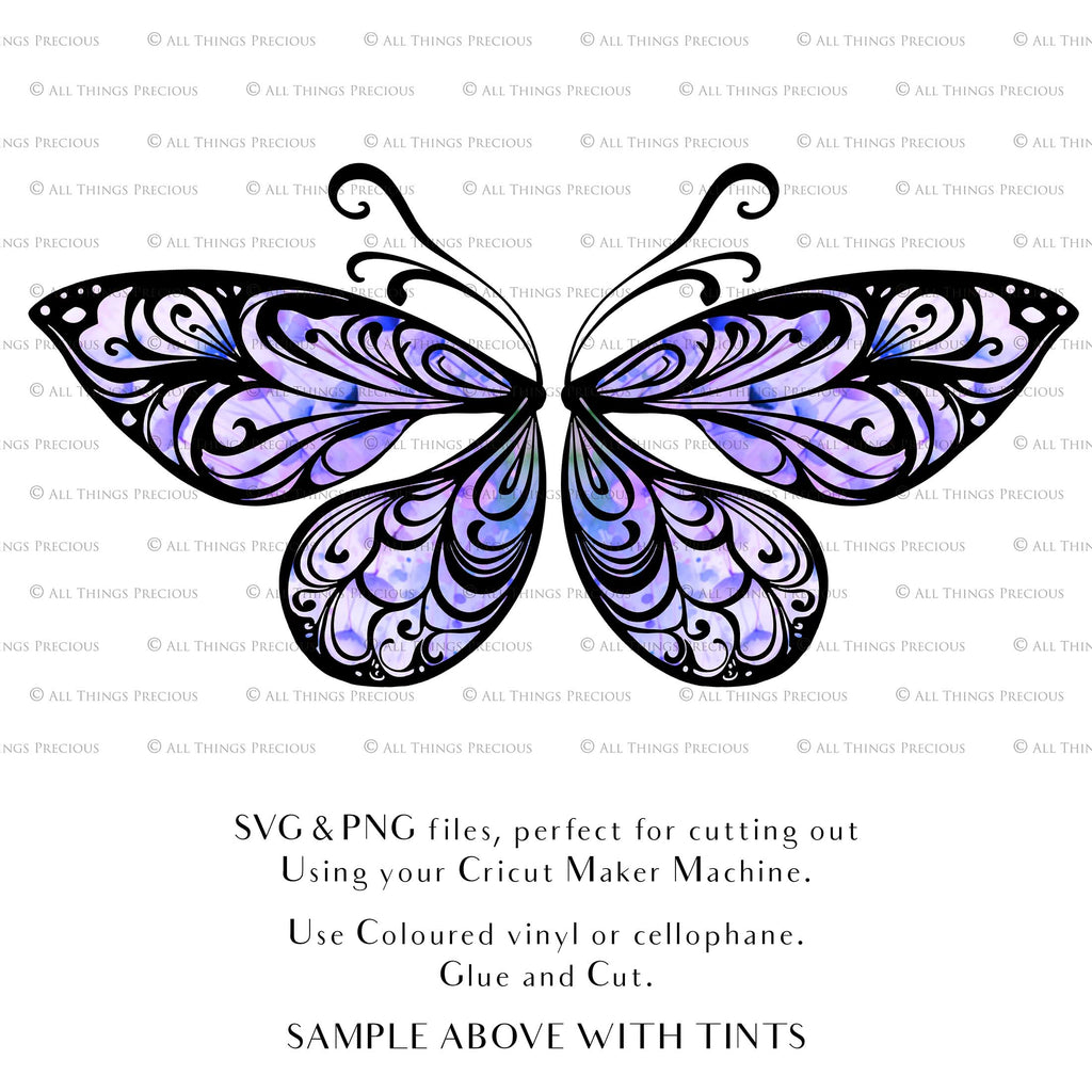 SVG & PNG Fairy/Angel Wing files for Cricut, Silhouette Cameo and other Cutting Machines. Create wearable fairy wings, all sizes. Perfect for Halloween Costumes, Fantasy, Cosplay, Photography. Prints, Wedding, Engagement, Baby Shower invitations, Sublimation Printing, Clip Art and more. Cut and assemble. ATP Textures.