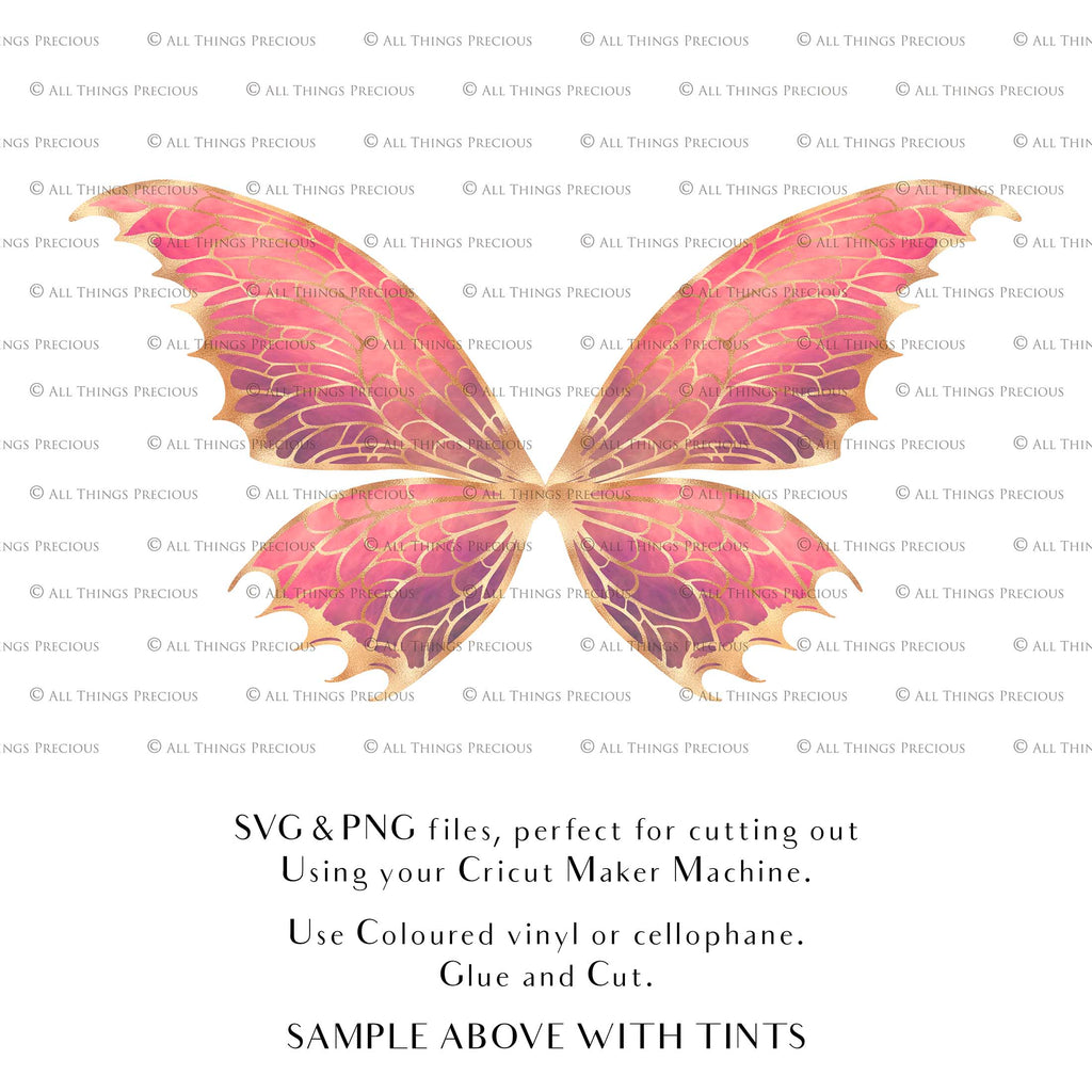 SVG & PNG Fairy/Angel Wing files for Cricut, Silhouette Cameo and other Cutting Machines. Create wearable fairy wings, all sizes. Perfect for Halloween Costumes, Fantasy, Cosplay, Photography. Prints, Wedding, Engagement, Baby Shower invitations, Sublimation Printing, Clip Art and more. Cut and assemble. ATP Textures.