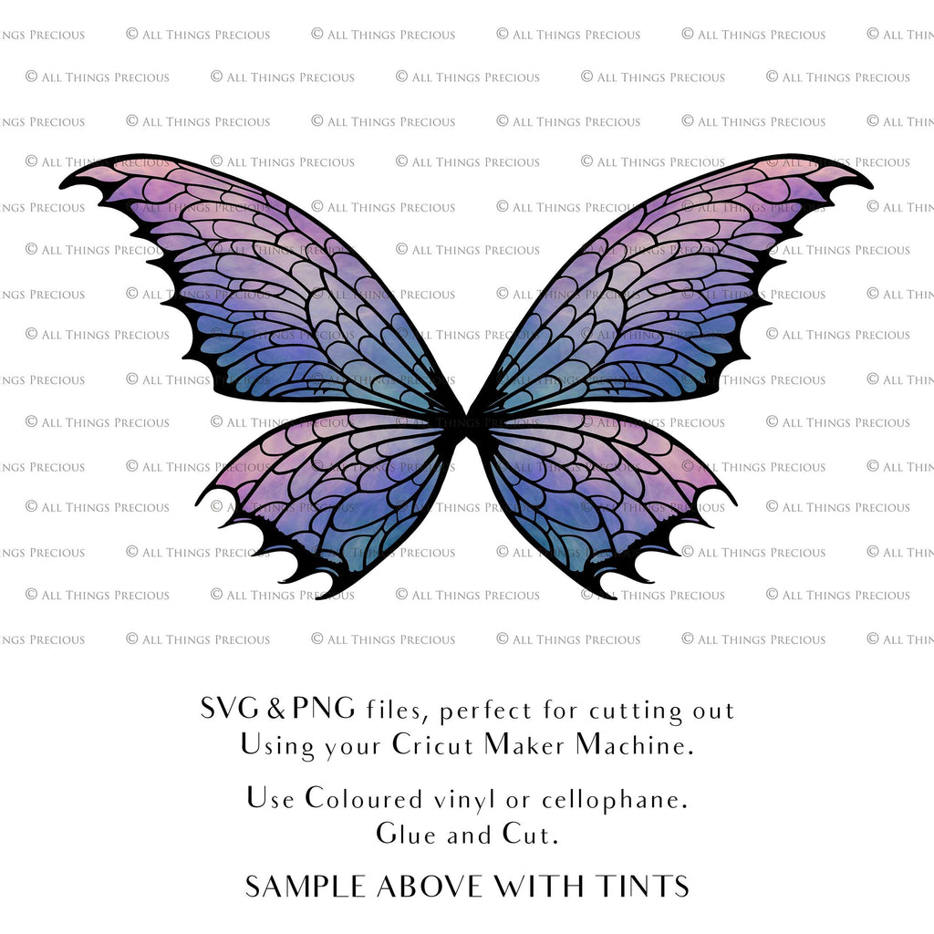 SVG & PNG Fairy/Angel Wing files for Cricut, Silhouette Cameo and other Cutting Machines. Create wearable fairy wings, all sizes. Perfect for Halloween Costumes, Fantasy, Cosplay, Photography. Prints, Wedding, Engagement, Baby Shower invitations, Sublimation Printing, Clip Art and more. Cut and assemble. ATP Textures.