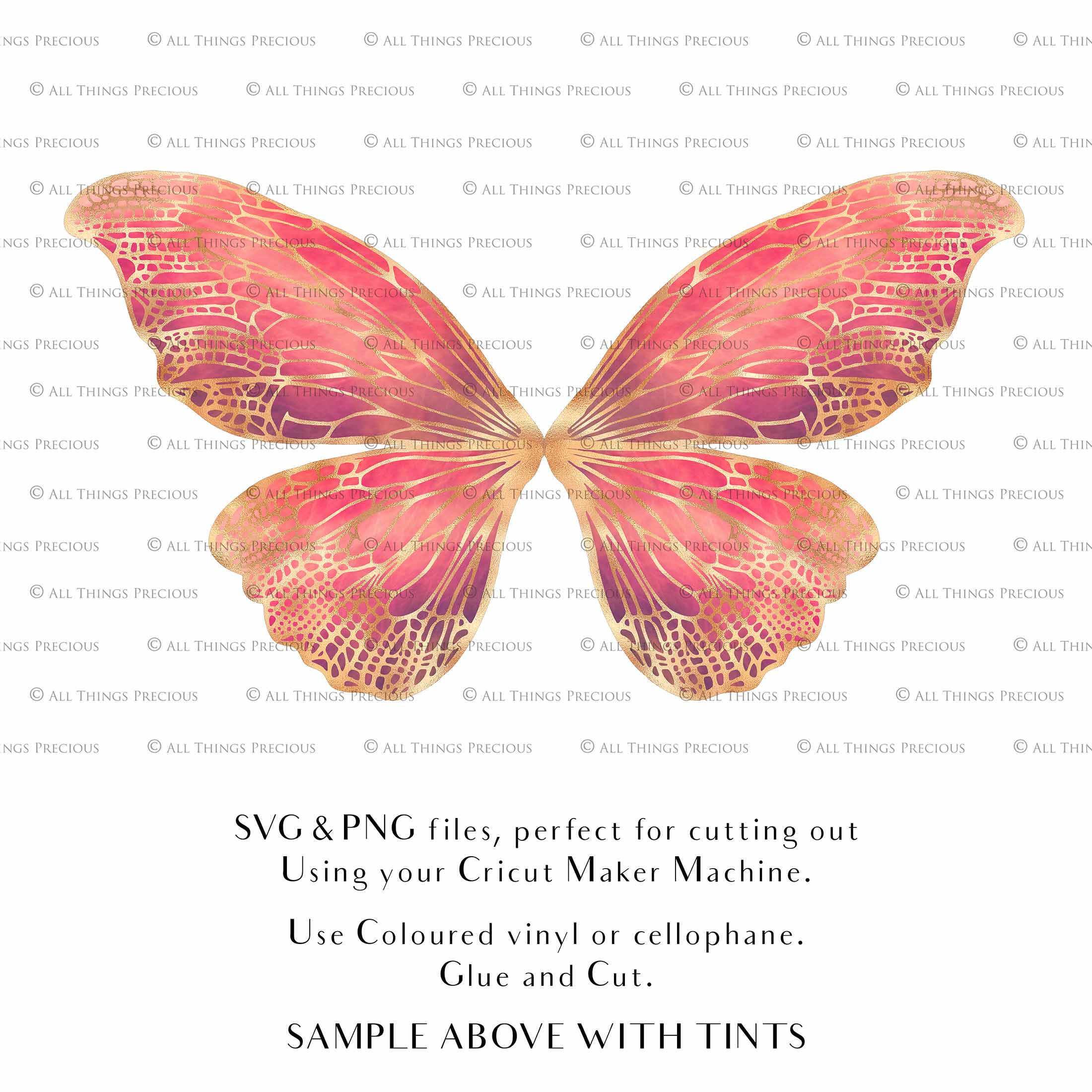 SVG & PNG Fairy/Angel Wing files for Cricut, Silhouette Cameo and other Cutting Machines. Create wearable fairy wings, all sizes. Perfect for Halloween Costumes, Fantasy, Cosplay, Photography. Prints, Wedding, Engagement, Baby Shower invitations, Sublimation Printing, Clip Art and more. Cut and assemble. ATP Textures.