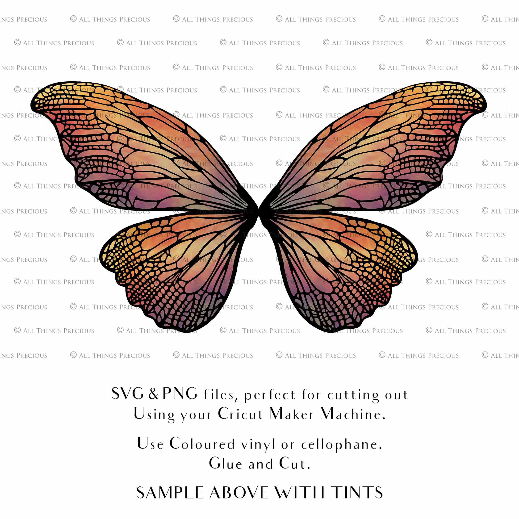 SVG & PNG Fairy/Angel Wing files for Cricut, Silhouette Cameo and other Cutting Machines. Create wearable fairy wings, all sizes. Perfect for Halloween Costumes, Fantasy, Cosplay, Photography. Prints, Wedding, Engagement, Baby Shower invitations, Sublimation Printing, Clip Art and more. Cut and assemble. ATP Textures.