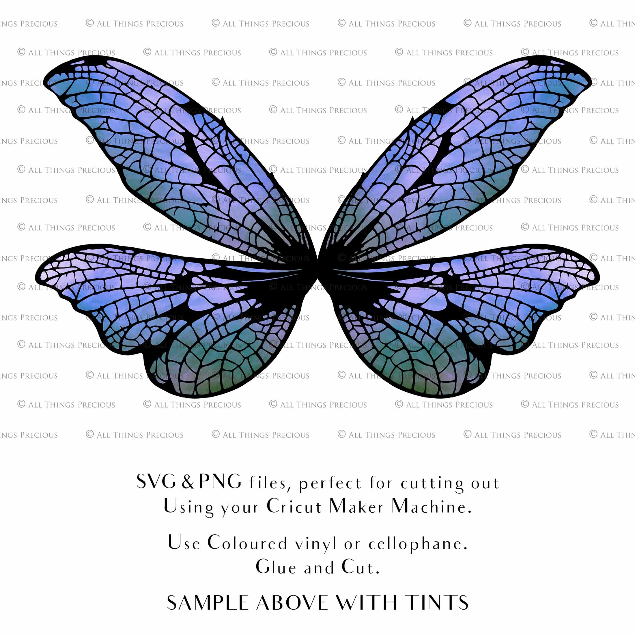 SVG & PNG Fairy/Angel Wing files for Cricut, Silhouette Cameo and other Cutting Machines. Create wearable fairy wings, all sizes. Perfect for Halloween Costumes, Fantasy, Cosplay, Photography. Prints, Wedding, Engagement, Baby Shower invitations, Sublimation Printing, Clip Art and more. Cut and assemble. ATP Textures.