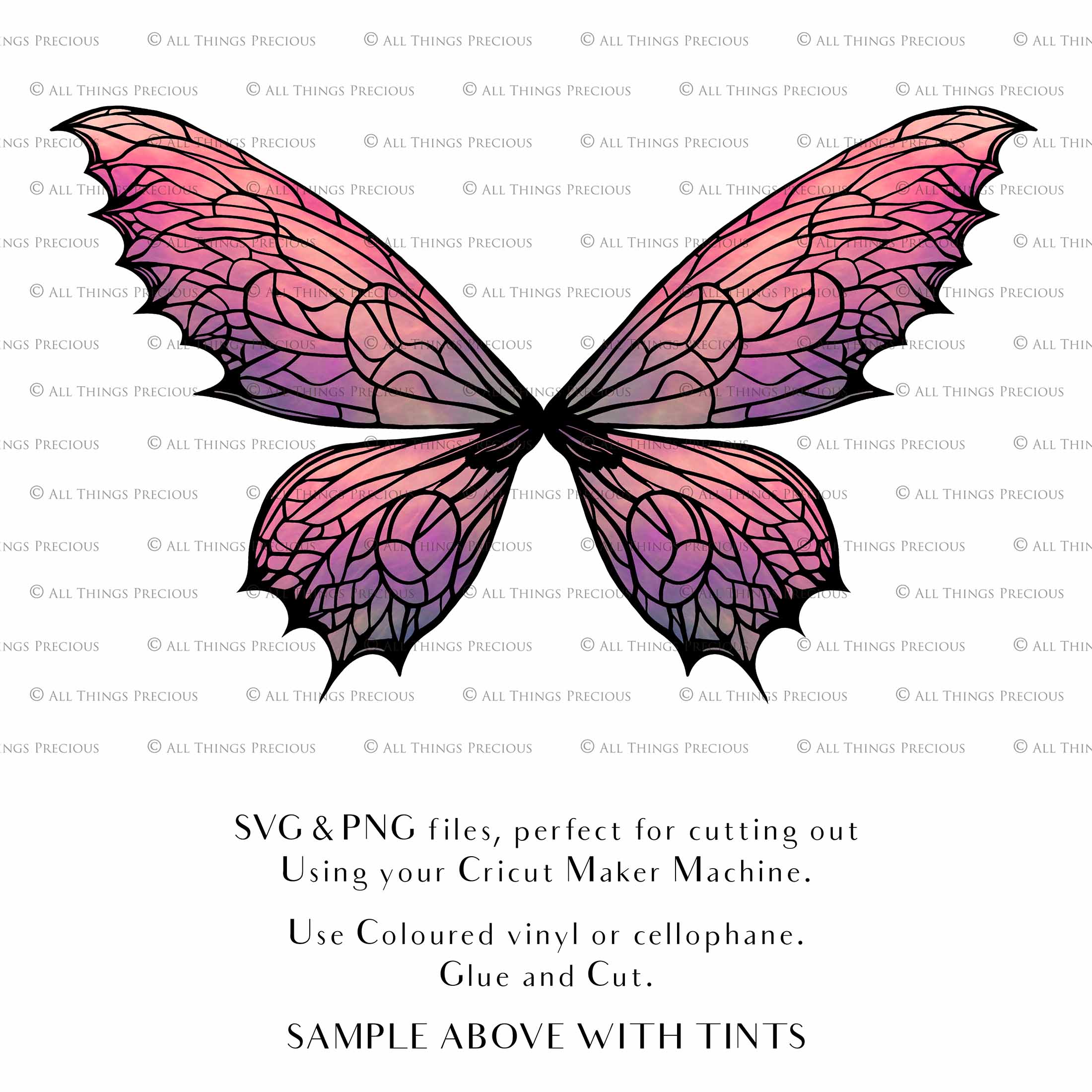 SVG & PNG Fairy/Angel Wing files for Cricut, Silhouette Cameo and other Cutting Machines. Create wearable fairy wings, all sizes. Perfect for Halloween Costumes, Fantasy, Cosplay, Photography. Prints, Wedding, Engagement, Baby Shower invitations, Sublimation Printing, Clip Art and more. Cut and assemble. ATP Textures.