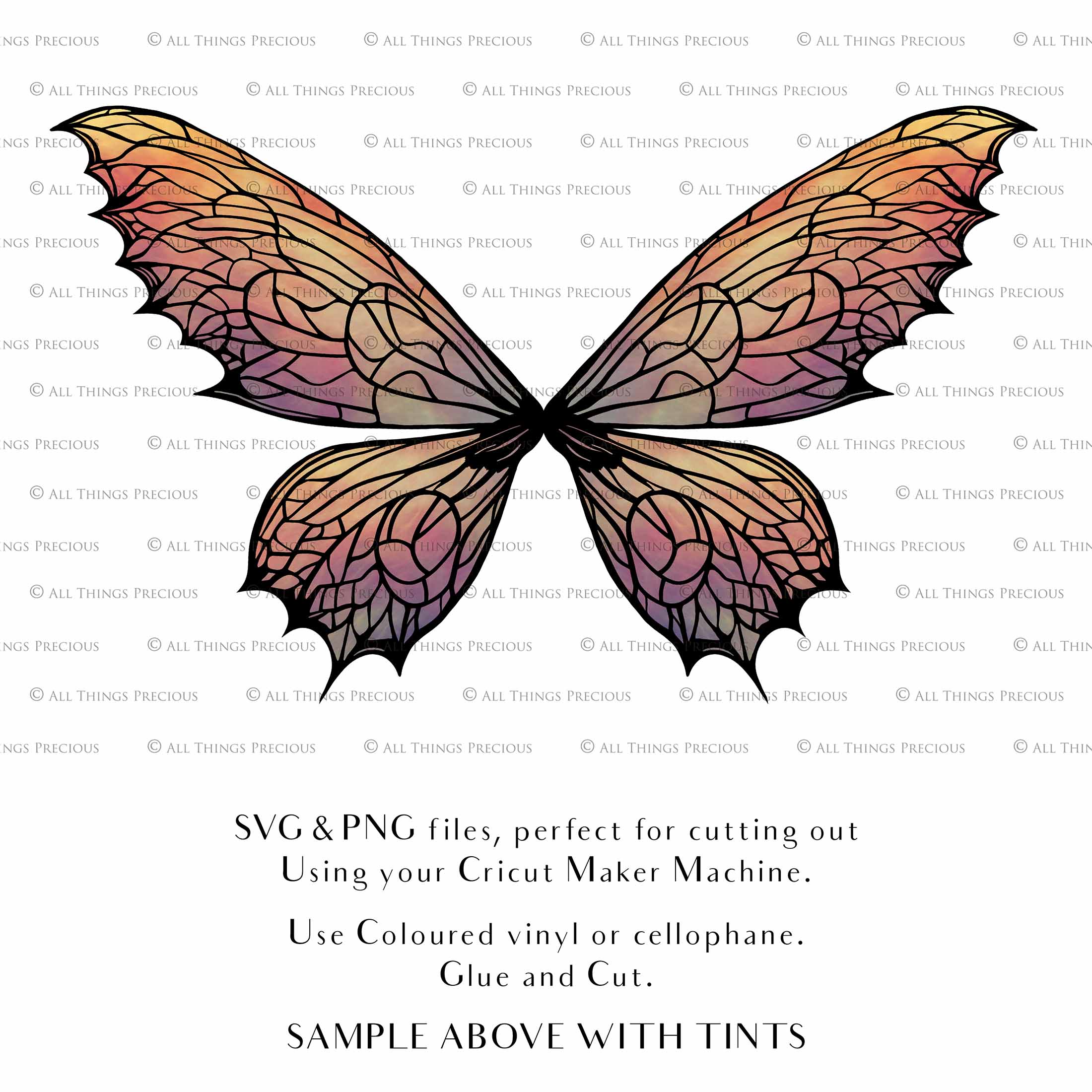 SVG & PNG Fairy/Angel Wing files for Cricut, Silhouette Cameo and other Cutting Machines. Create wearable fairy wings, all sizes. Perfect for Halloween Costumes, Fantasy, Cosplay, Photography. Prints, Wedding, Engagement, Baby Shower invitations, Sublimation Printing, Clip Art and more. Cut and assemble. ATP Textures.