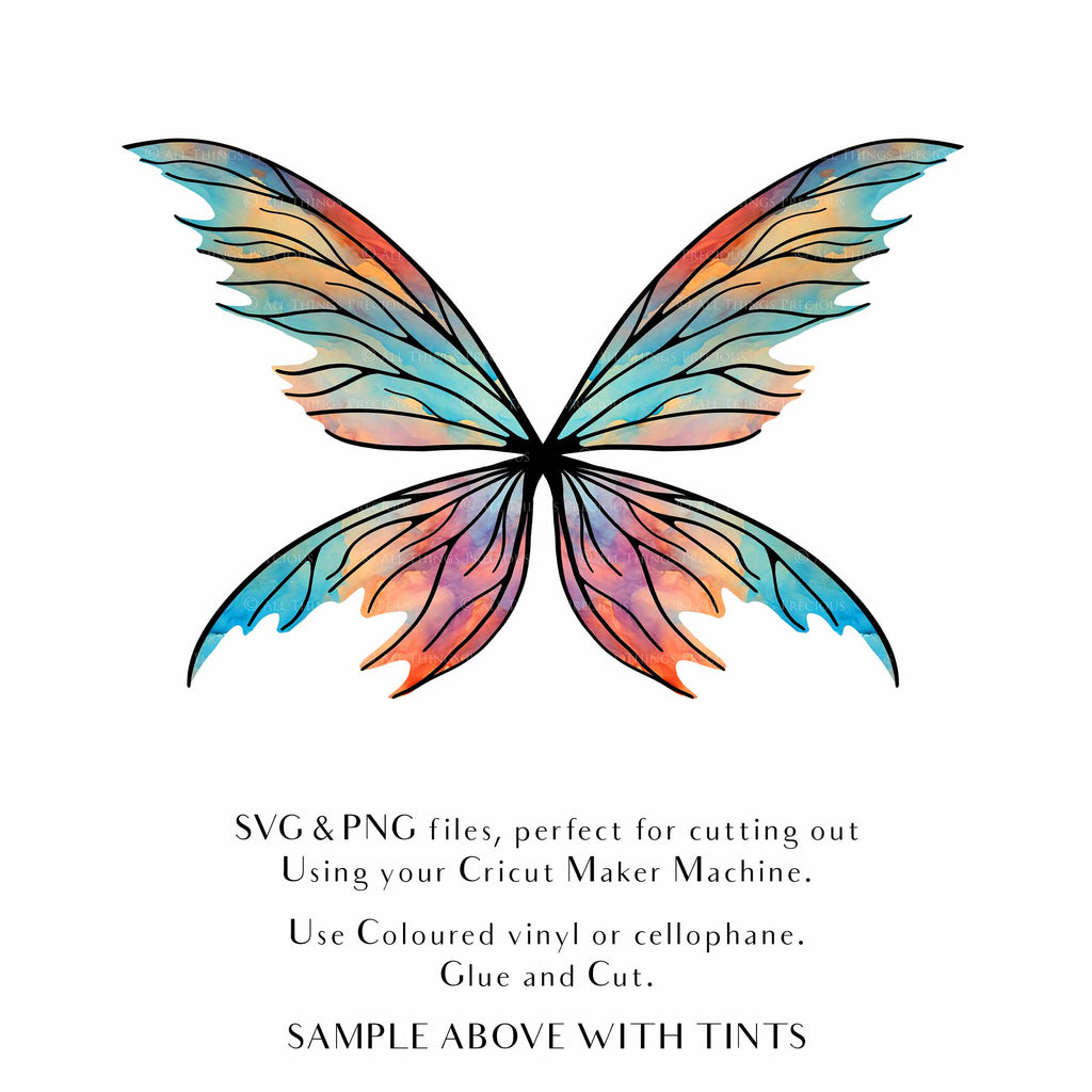 SVG & PNG Fairy/Angel Wing files for Cricut, Silhouette Cameo and other Cutting Machines. Create wearable fairy wings, all sizes. Perfect for Halloween Costumes, Fantasy, Cosplay, Photography. Prints, Wedding, Engagement, Baby Shower invitations, Sublimation Printing, Clip Art and more. Cut and assemble. ATP Textures.