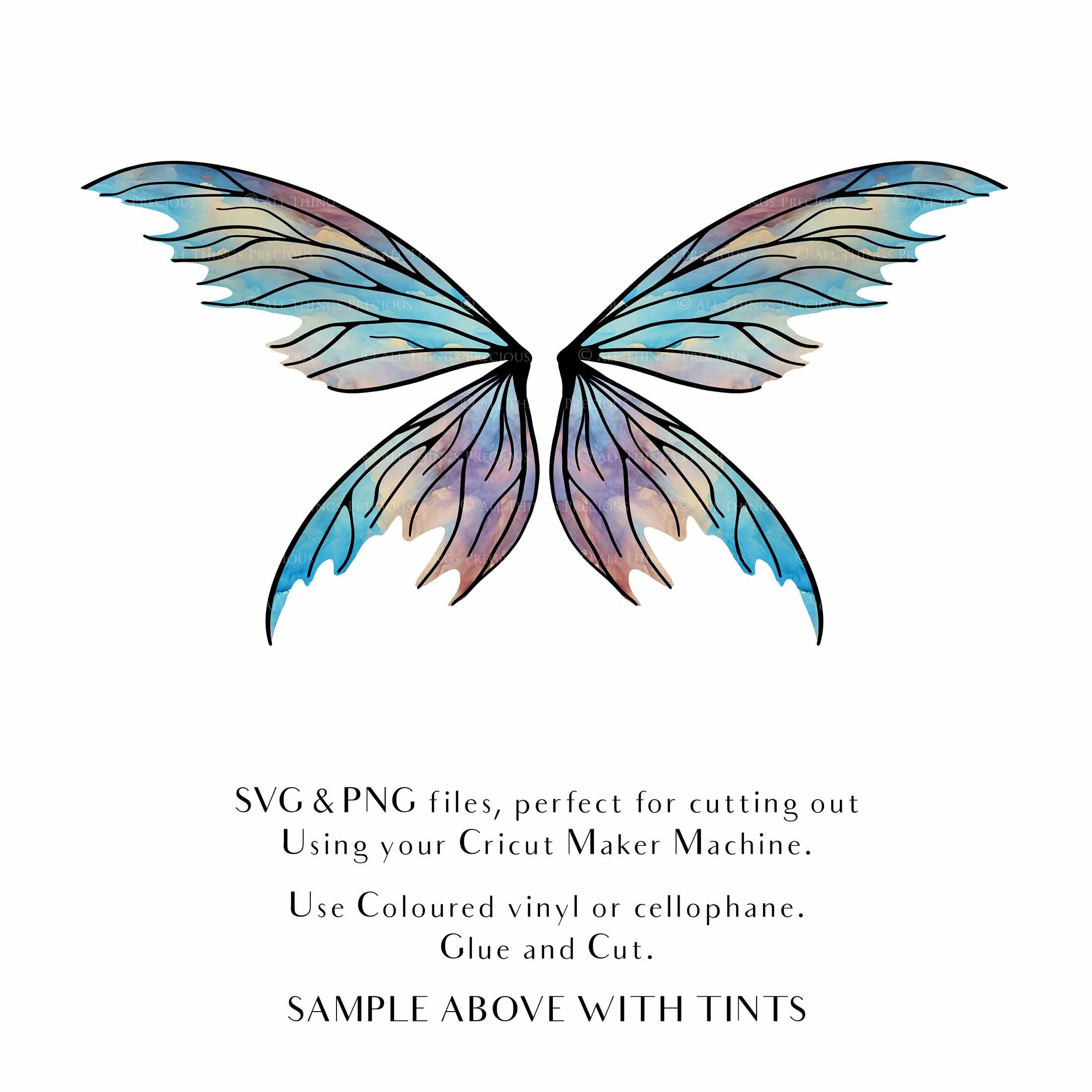 SVG & PNG Fairy/Angel Wing files for Cricut, Silhouette Cameo and other Cutting Machines. Create wearable fairy wings, all sizes. Perfect for Halloween Costumes, Fantasy, Cosplay, Photography. Prints, Wedding, Engagement, Baby Shower invitations, Sublimation Printing, Clip Art and more. Cut and assemble. ATP Textures.